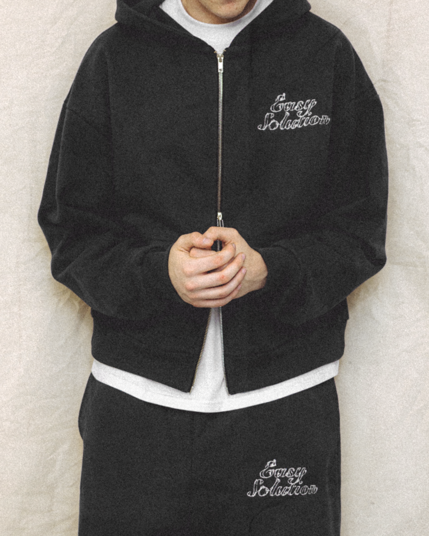 SPIKE ZIPPED HOODIE
