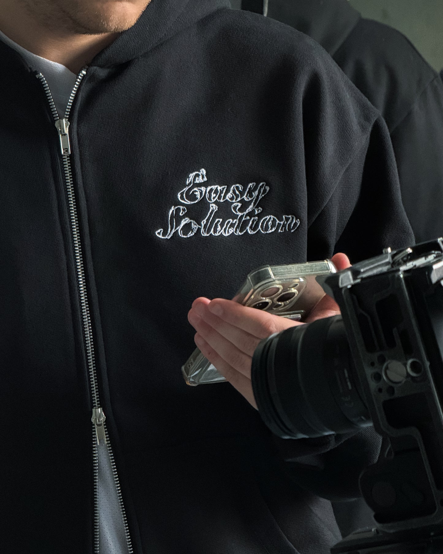 SPIKE ZIPPED HOODIE