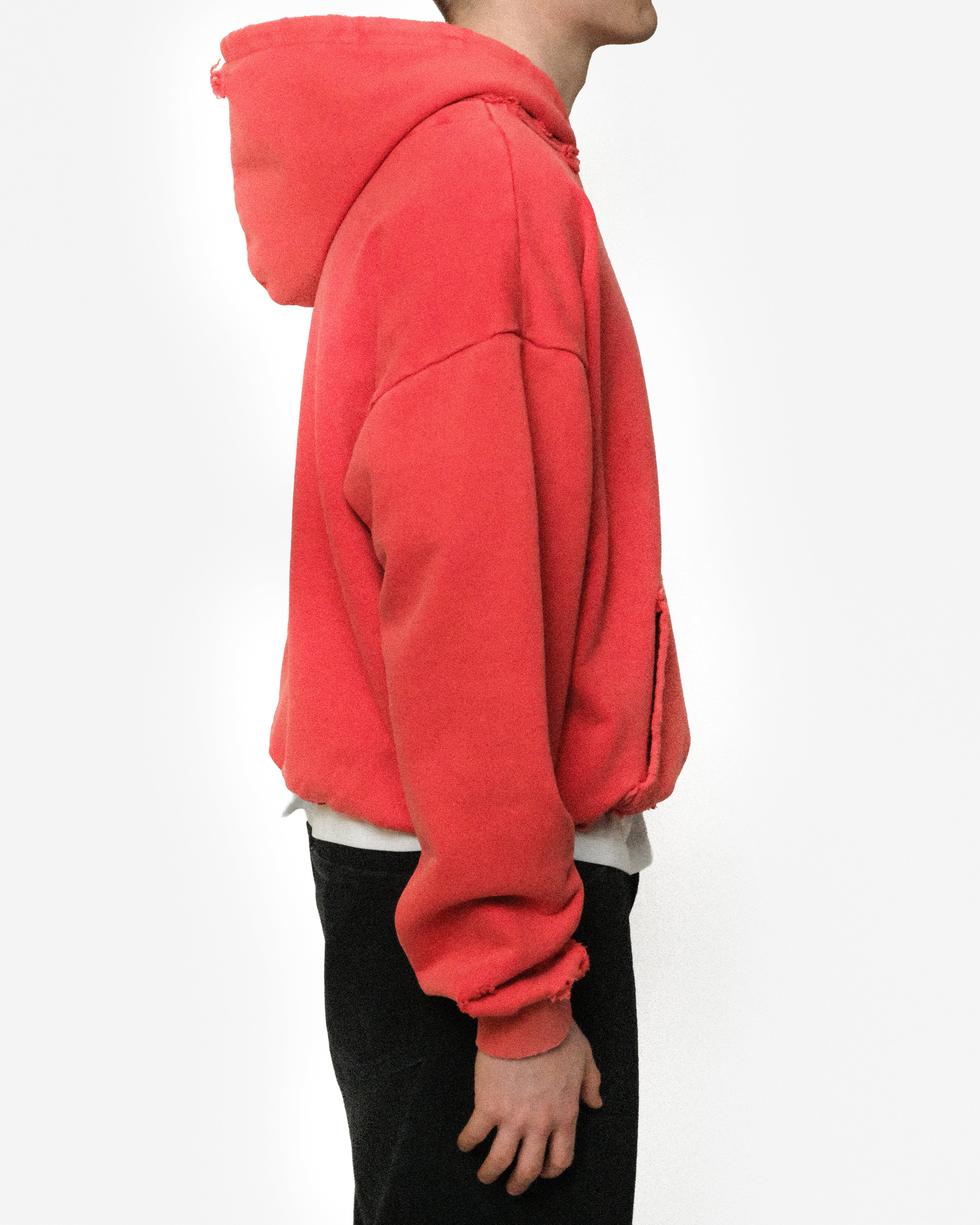 HEAVYWEIGHT FADED DISTRESSED HOODIE
