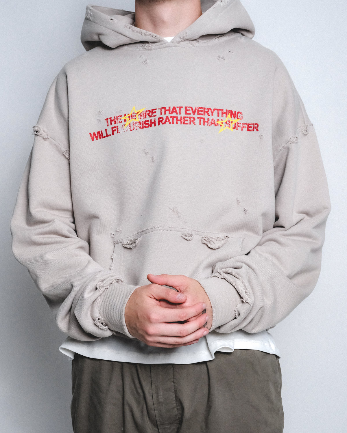 ANGEL DISTRESSED HOODIE