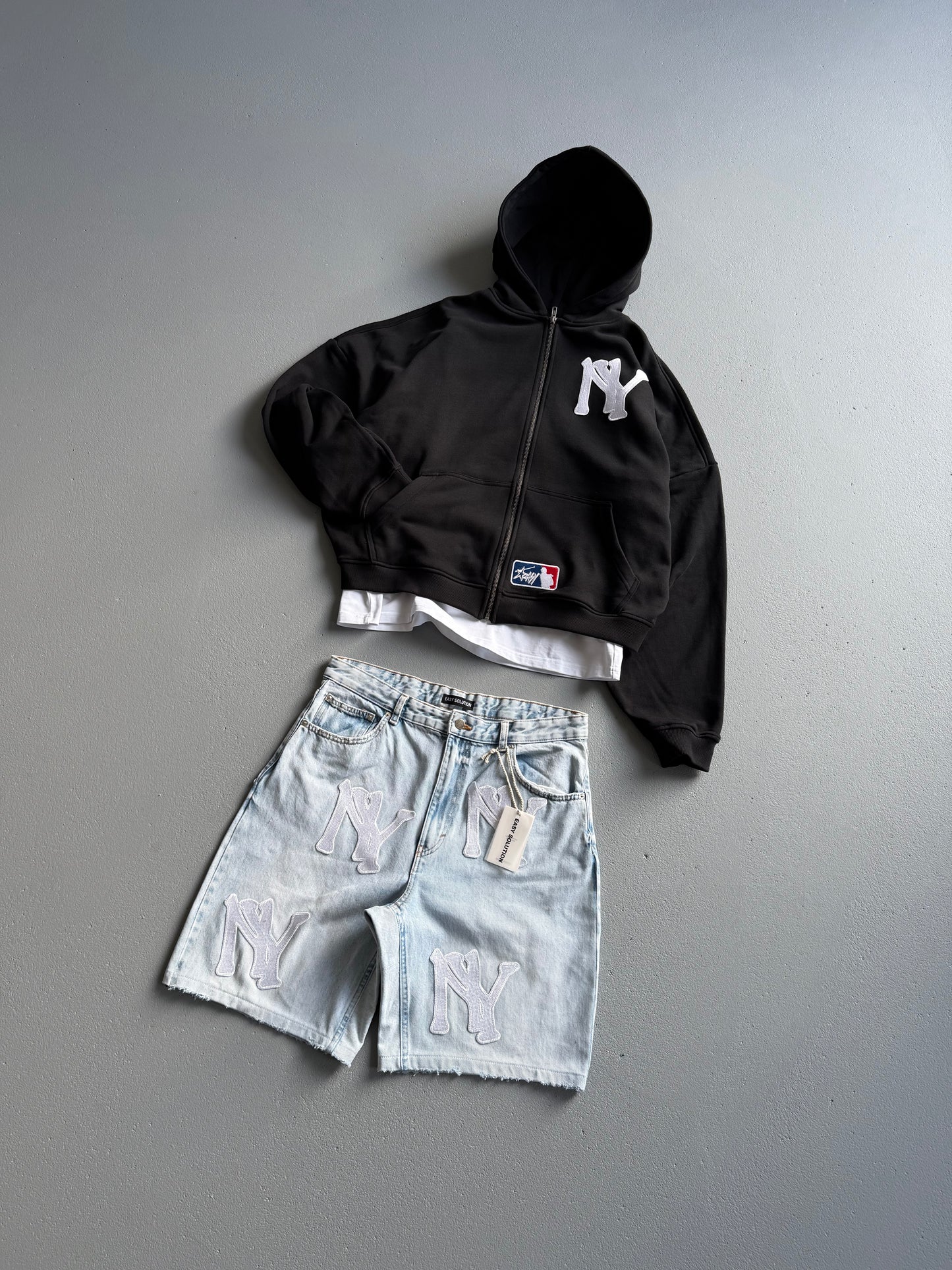 MLB EMBROIDERED ZIPPED HOODIE
