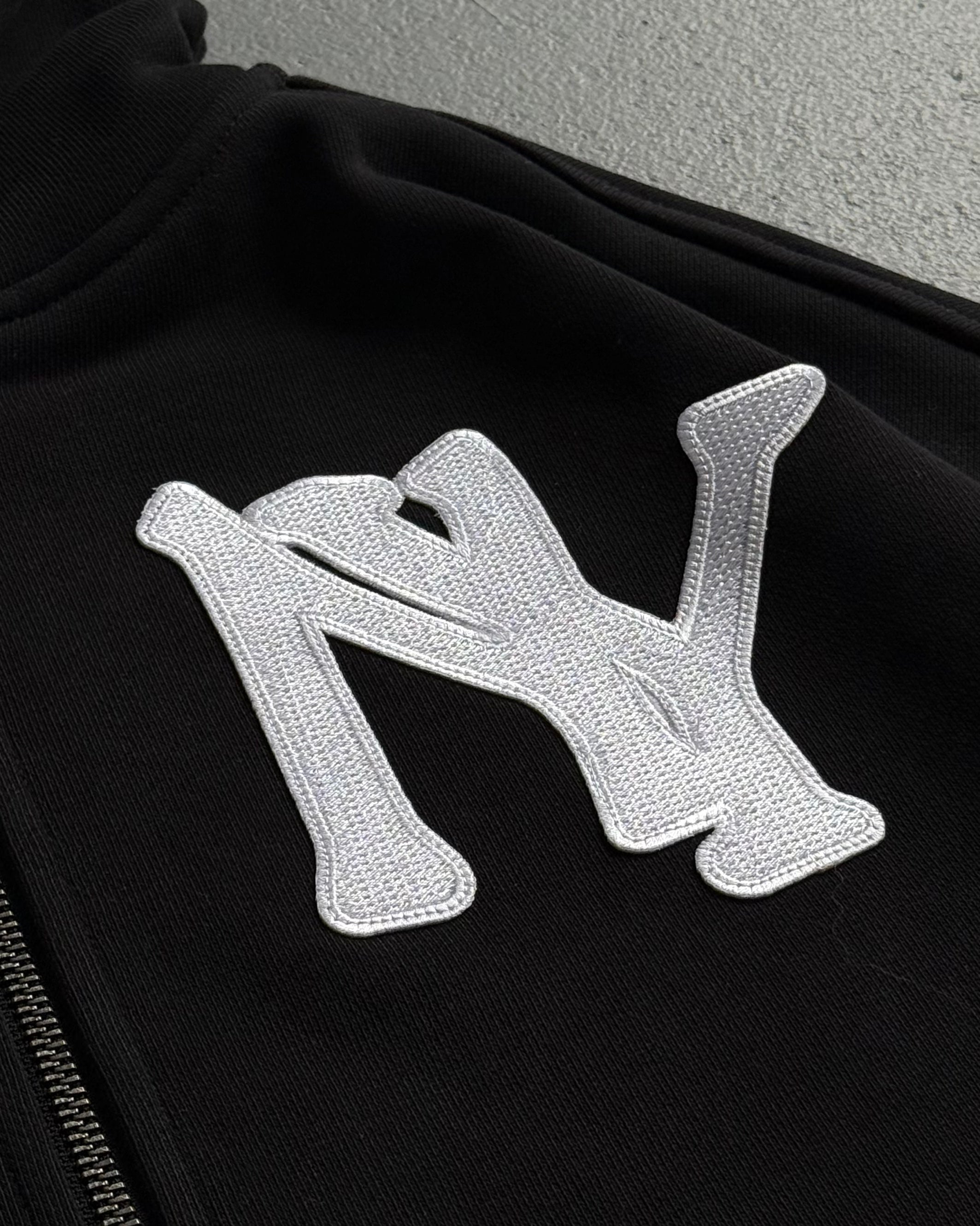 NEW YORK EMBROIDERED ZIPPED HOODIE