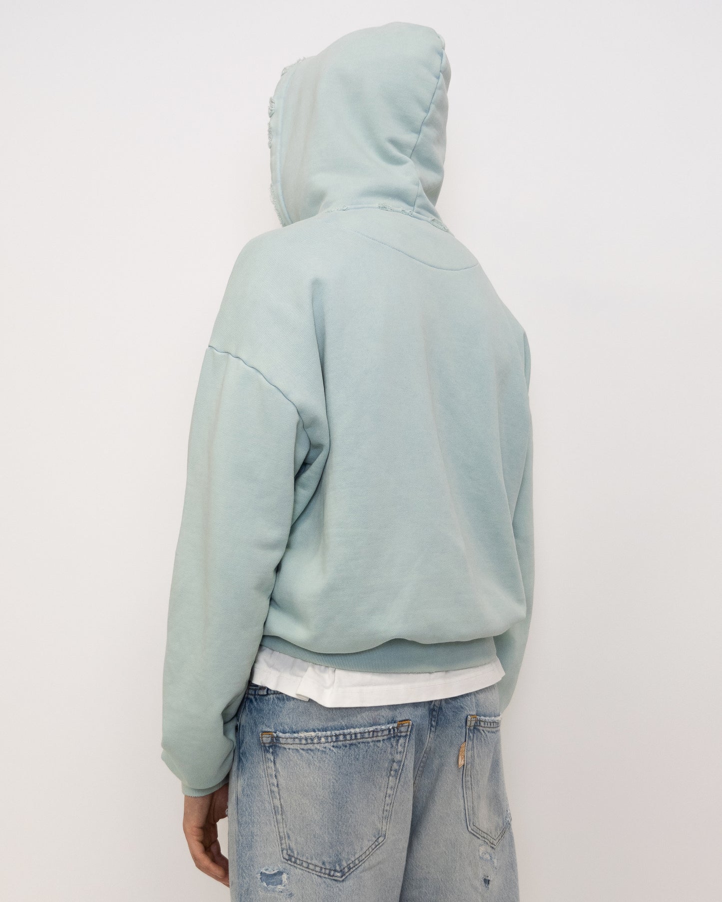 GRADIENT WASHED MINT HOODIE