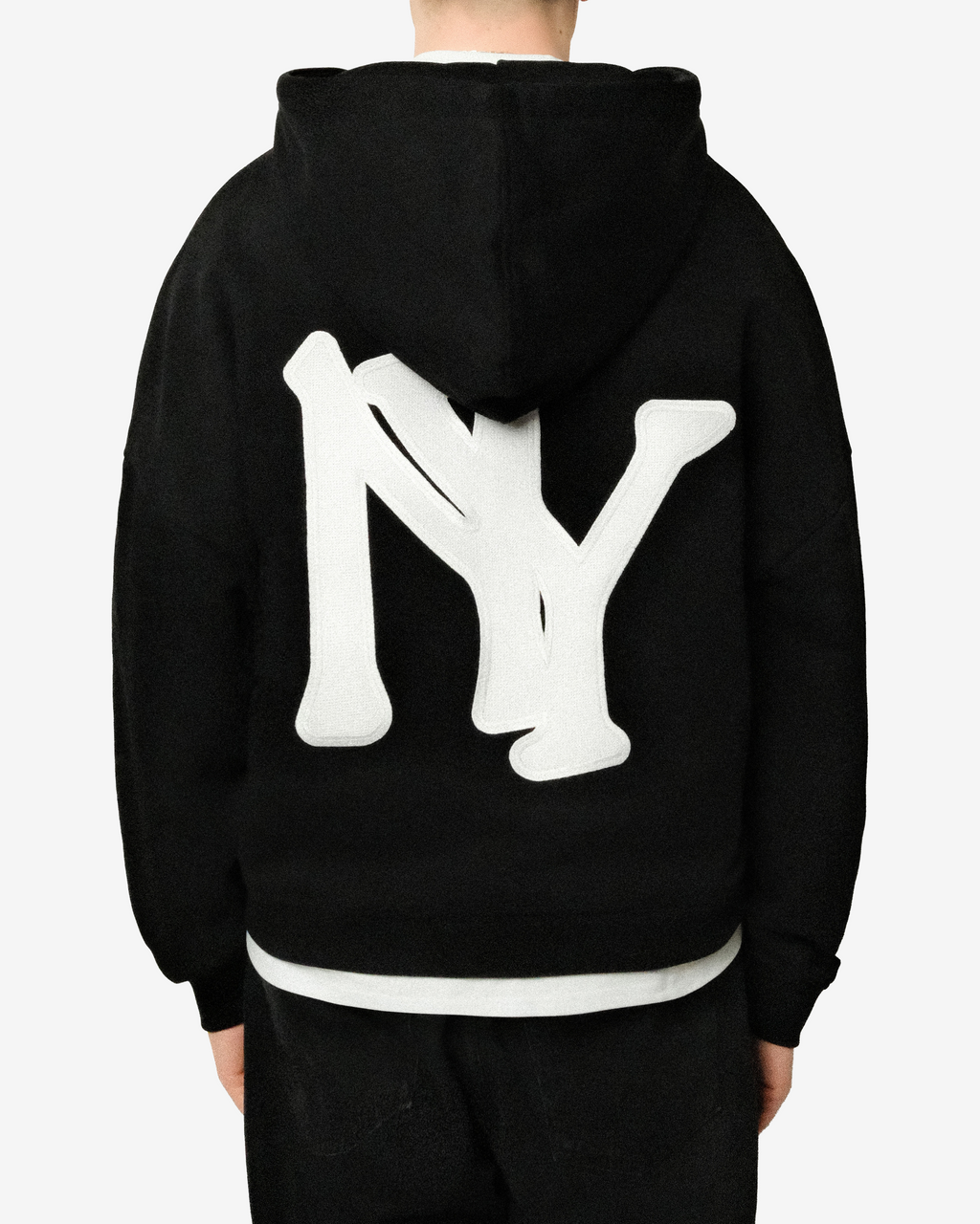 NEW YORK EMBROIDERED ZIPPED HOODIE