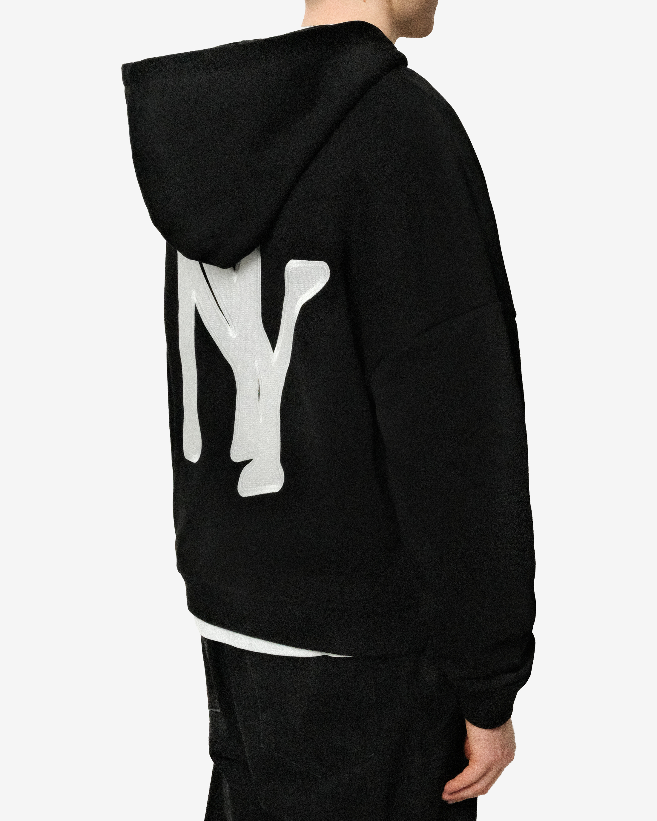 NEW YORK EMBROIDERED ZIPPED HOODIE