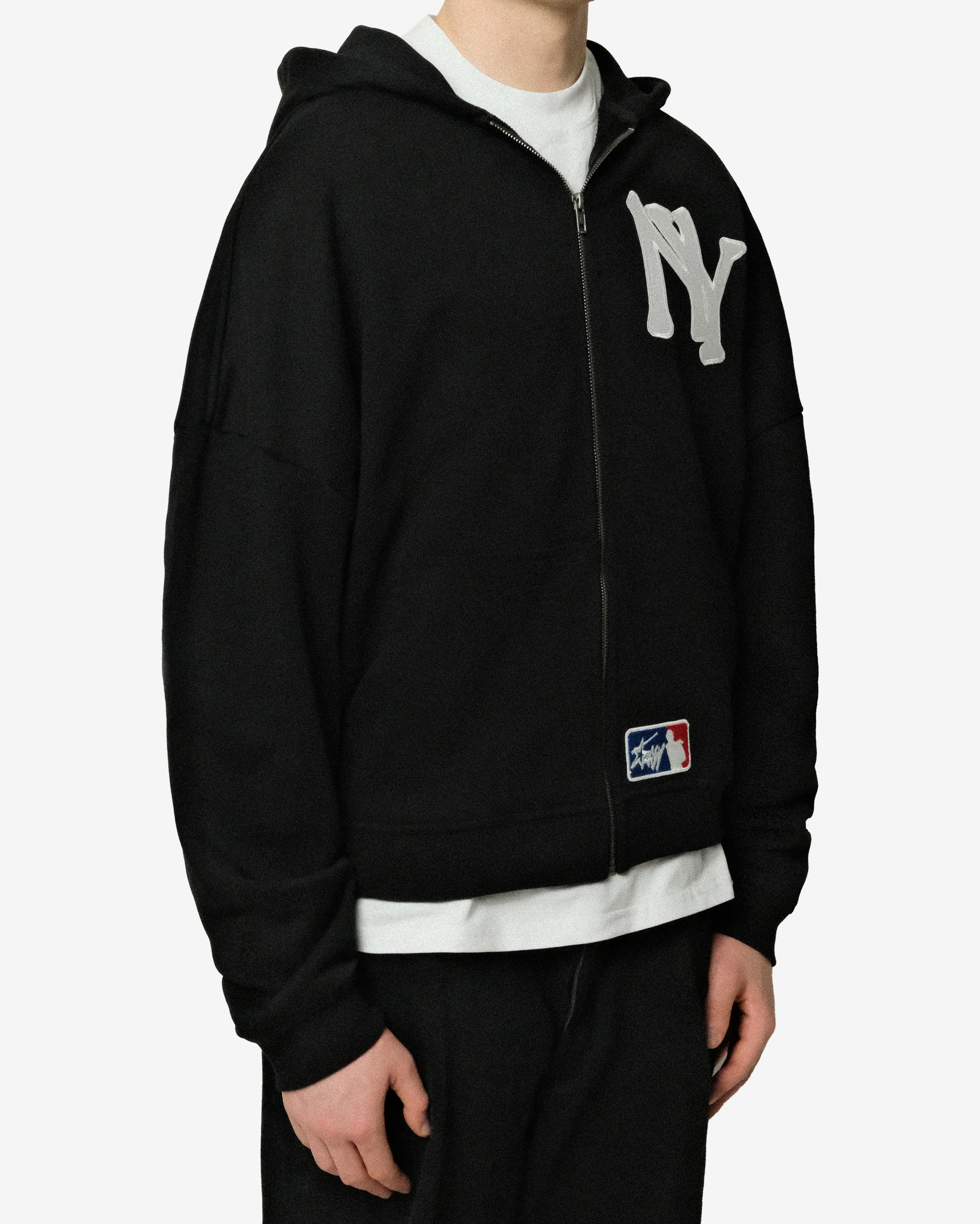 NEW YORK EMBROIDERED ZIPPED HOODIE