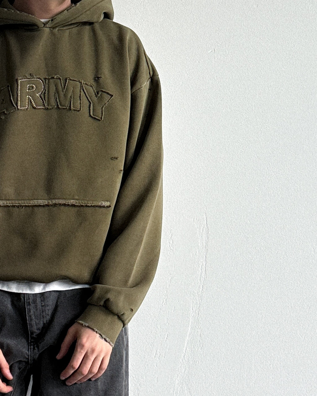 ARMY APPLIQUÉ HOODIE