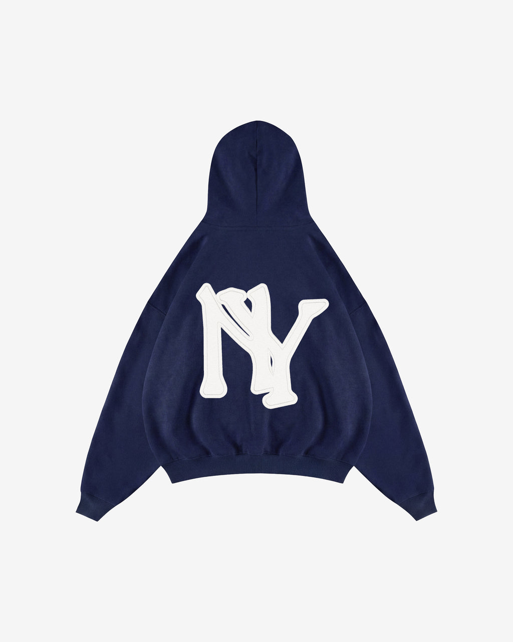 NEW YORK EMBROIDERED ZIPPED HOODIE