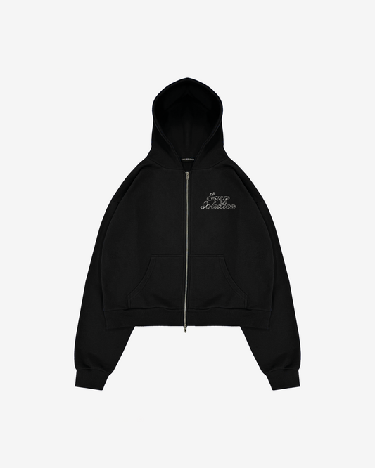 SPIKE ZIPPED HOODIE