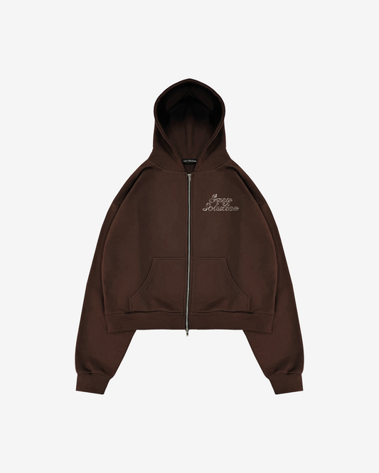 SPIKE ZIPPED HOODIE