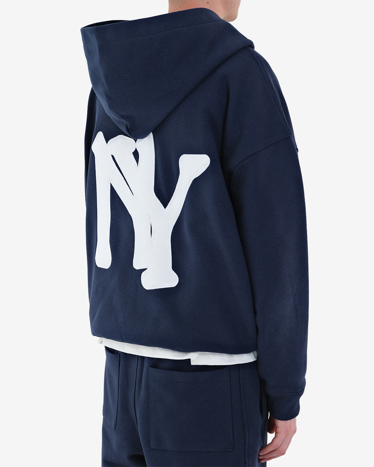 NEW YORK EMBROIDERED ZIPPED HOODIE