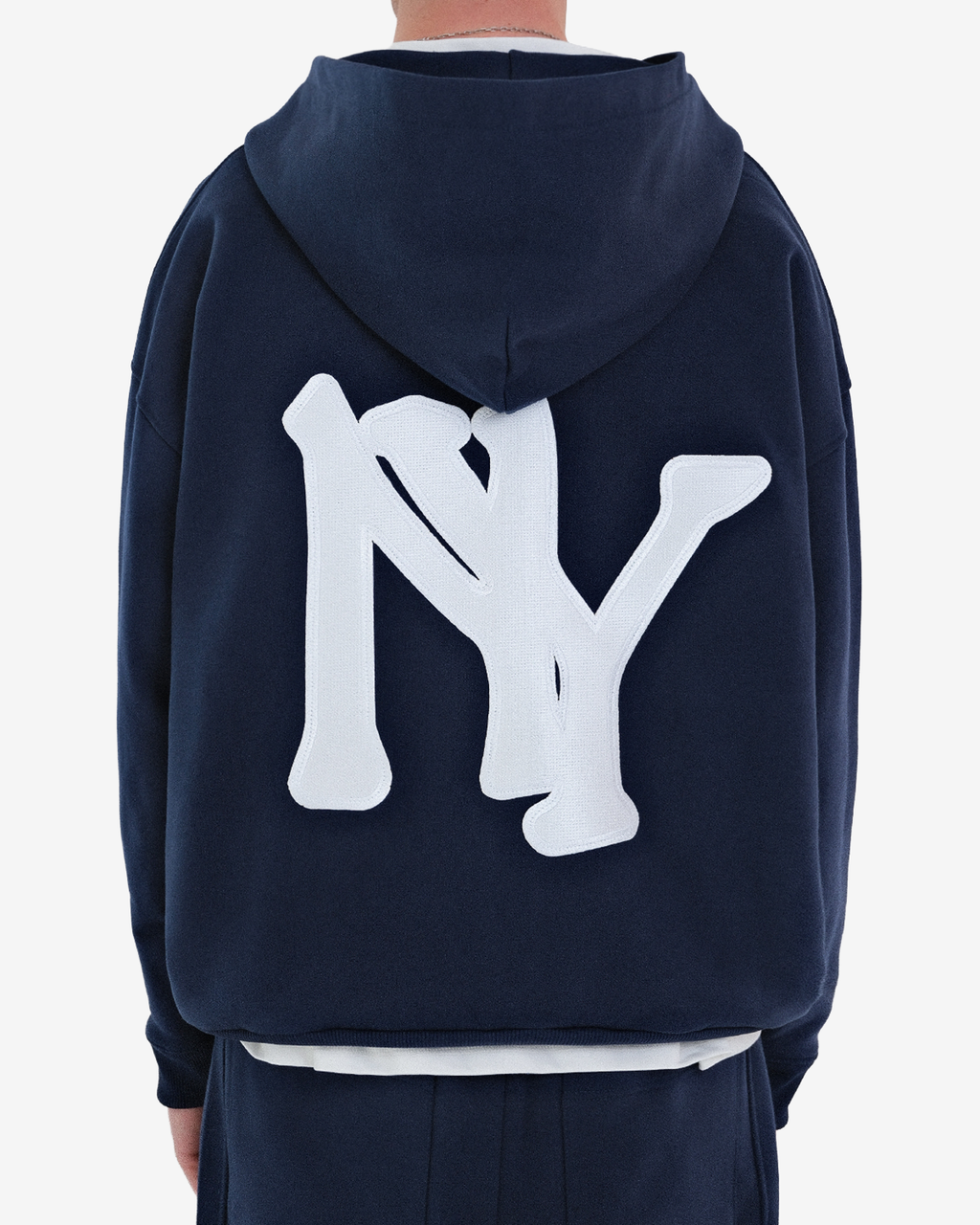 NEW YORK EMBROIDERED ZIPPED HOODIE