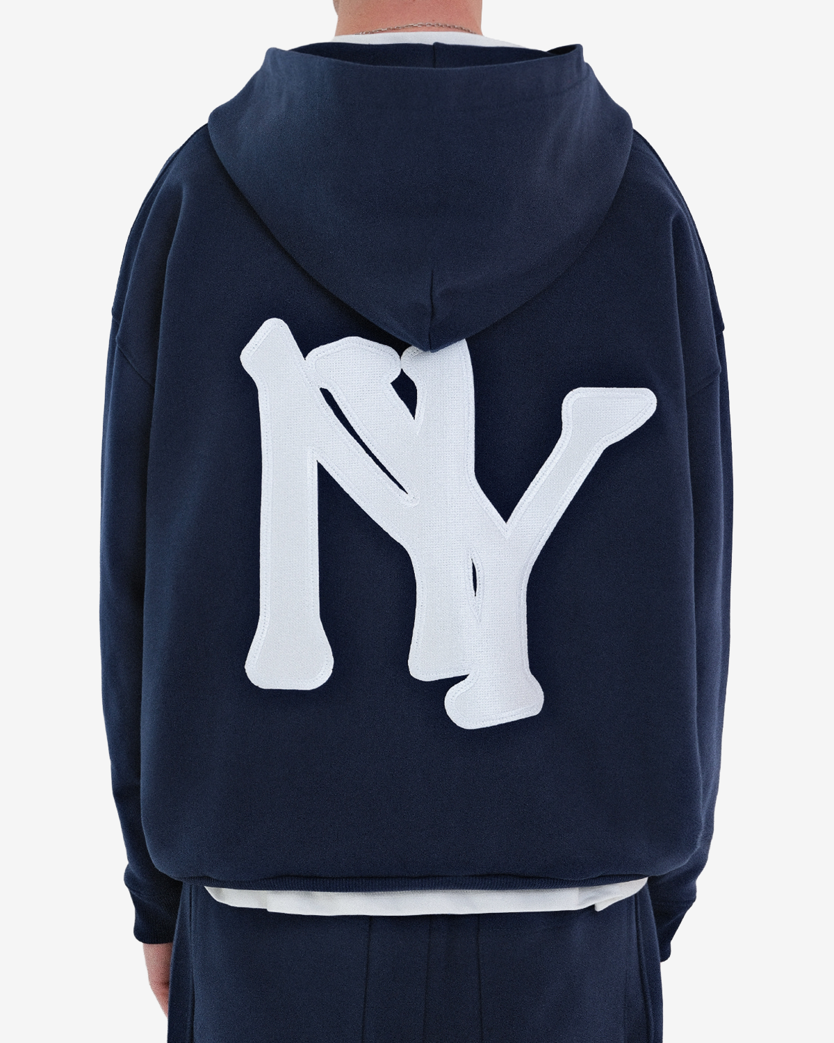 NEW YORK EMBROIDERED ZIPPED HOODIE
