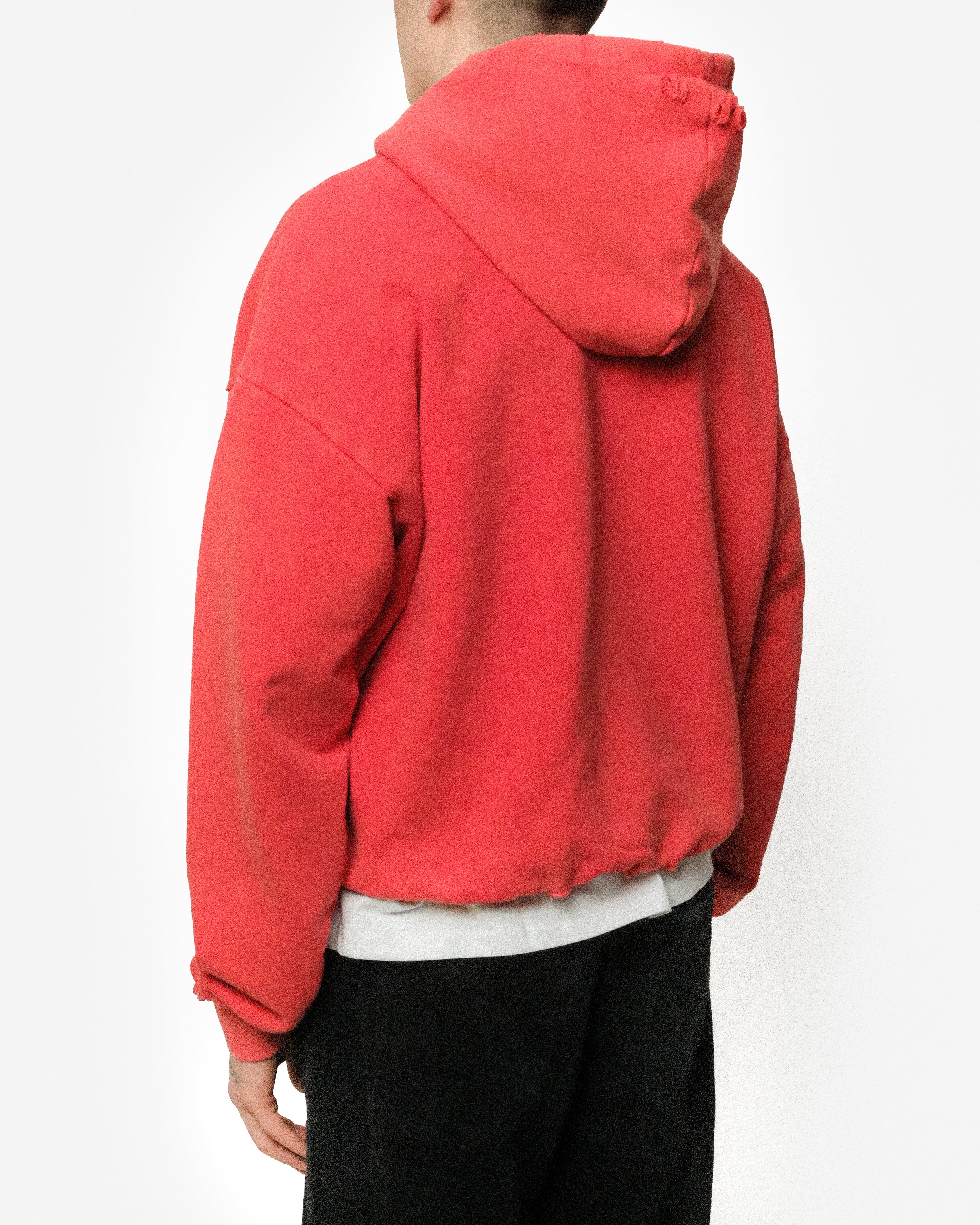 HEAVYWEIGHT FADED DISTRESSED HOODIE