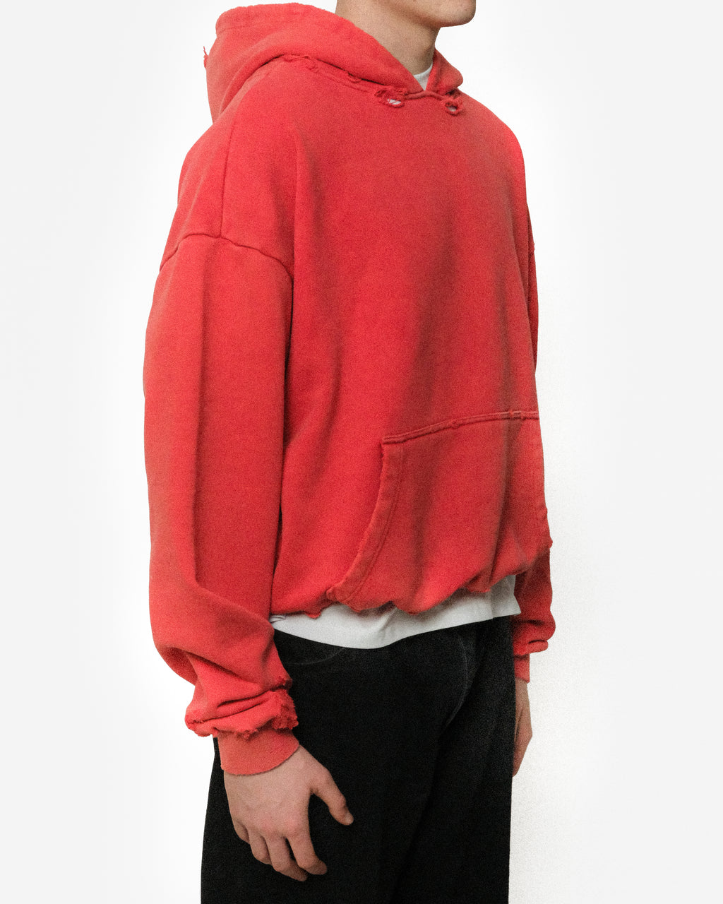 HEAVYWEIGHT FADED DISTRESSED HOODIE