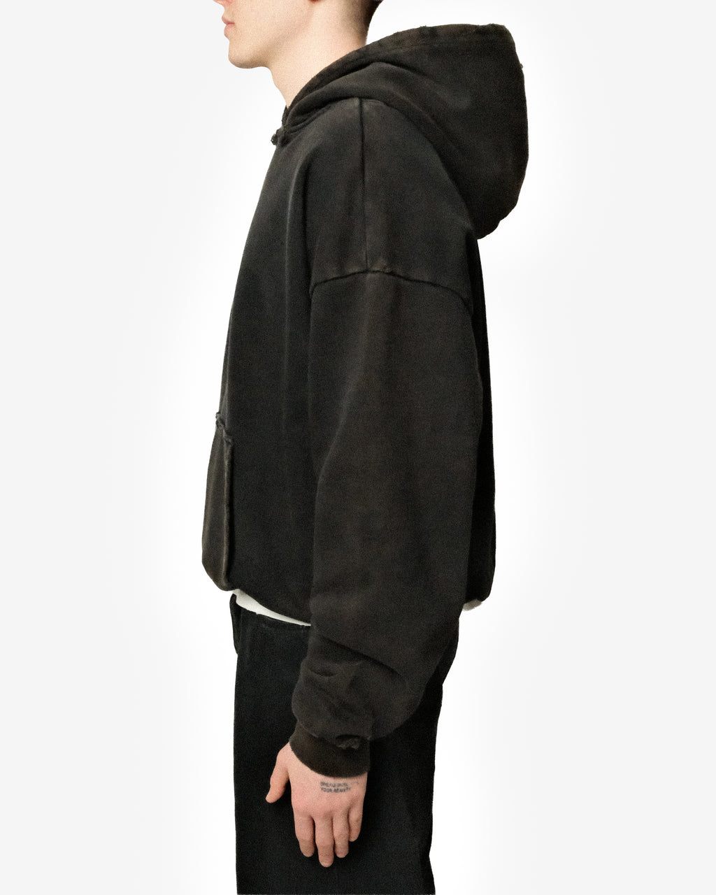 HEAVYWEIGHT FADED DISTRESSED HOODIE