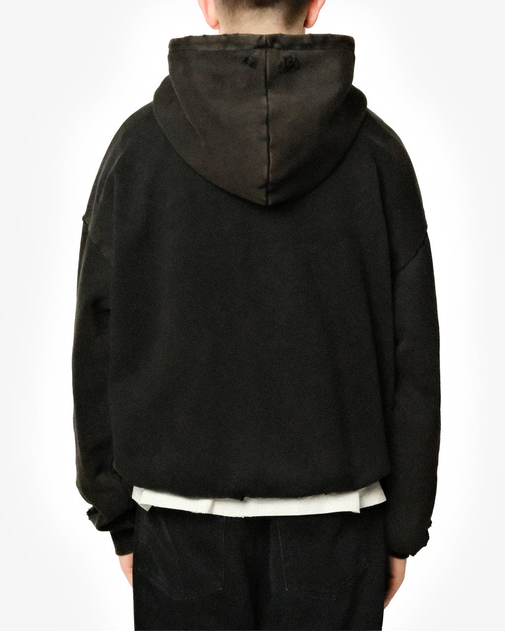 HEAVYWEIGHT FADED DISTRESSED HOODIE