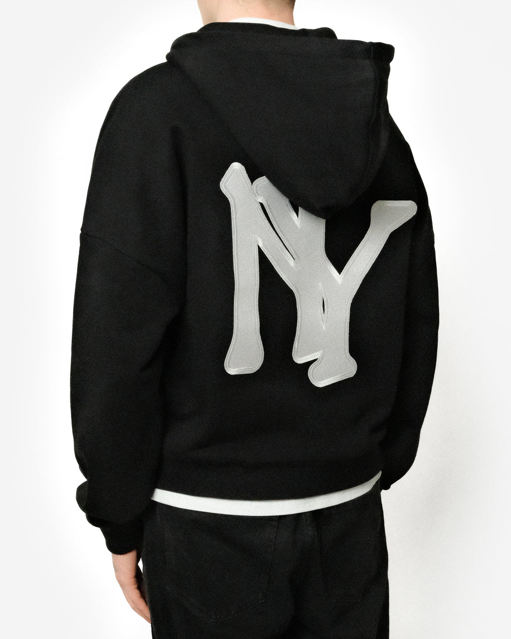 NEW YORK EMBROIDERED ZIPPED HOODIE