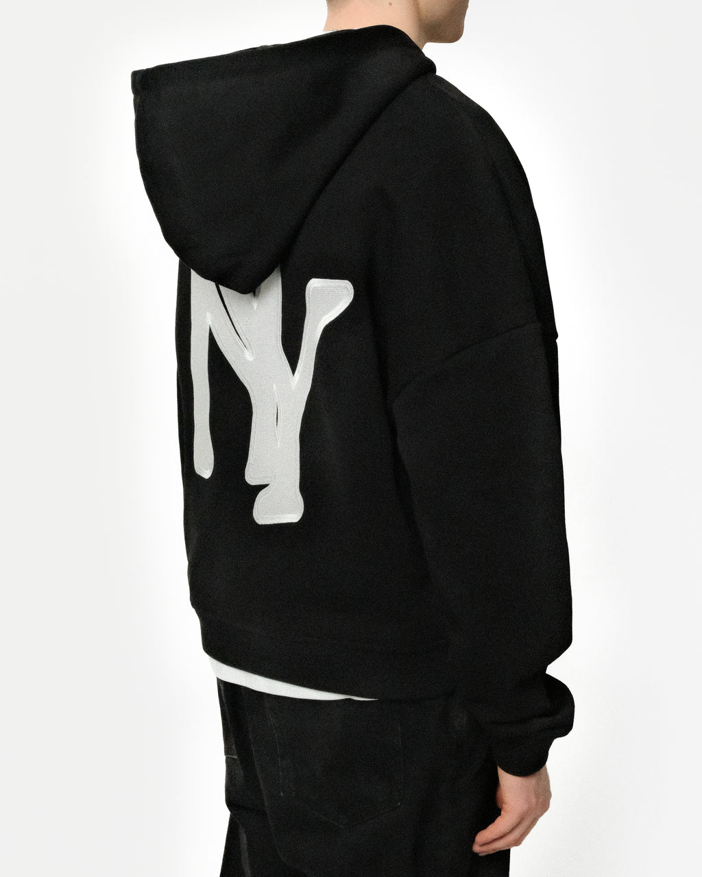 NEW YORK EMBROIDERED ZIPPED HOODIE