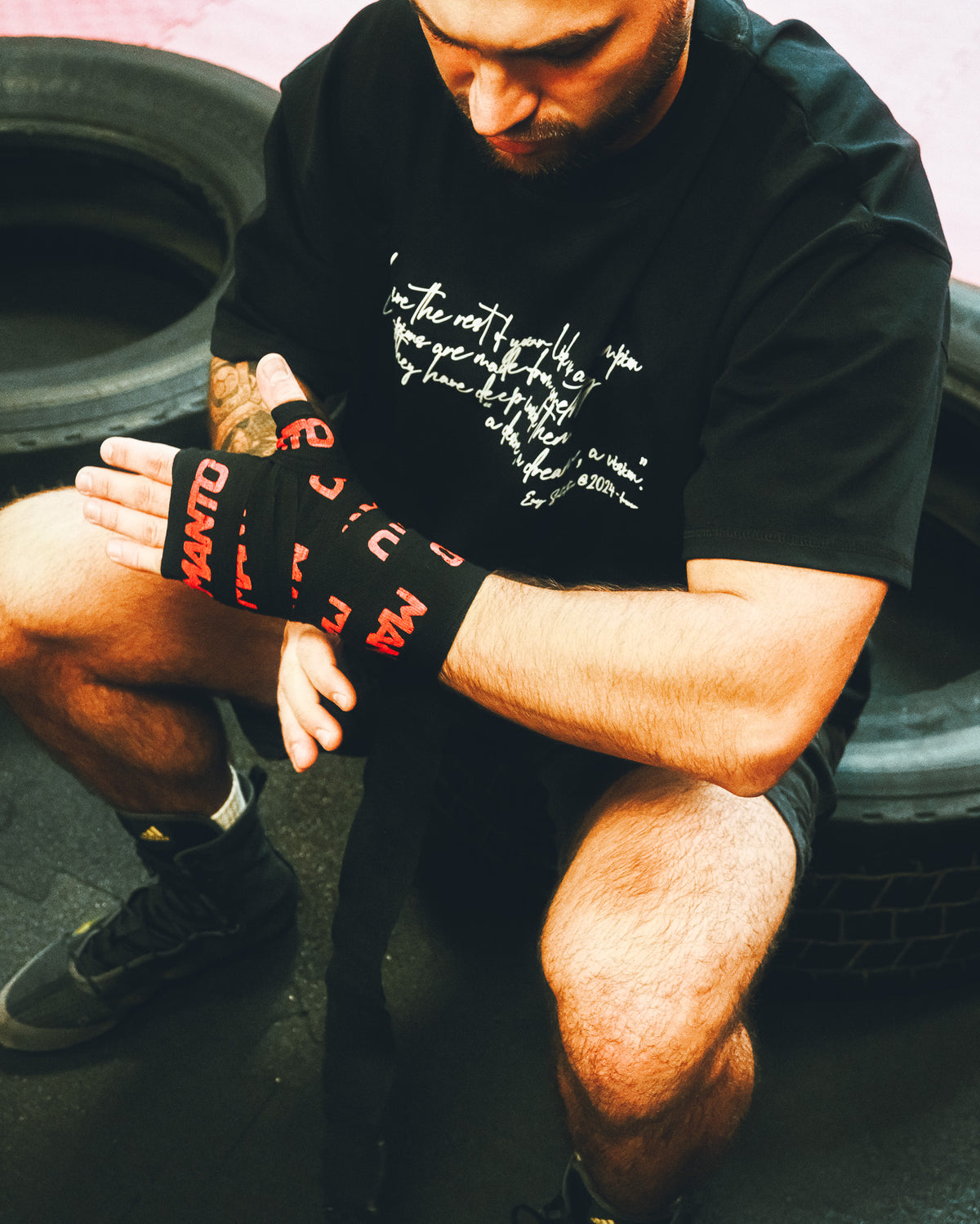 SCRIPT BOXING T-SHIRT