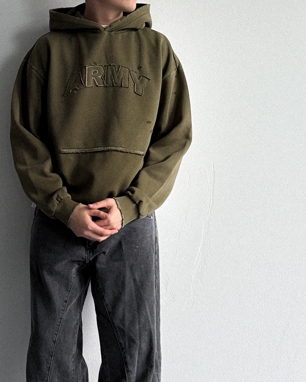 ARMY APPLIQUÉ HOODIE