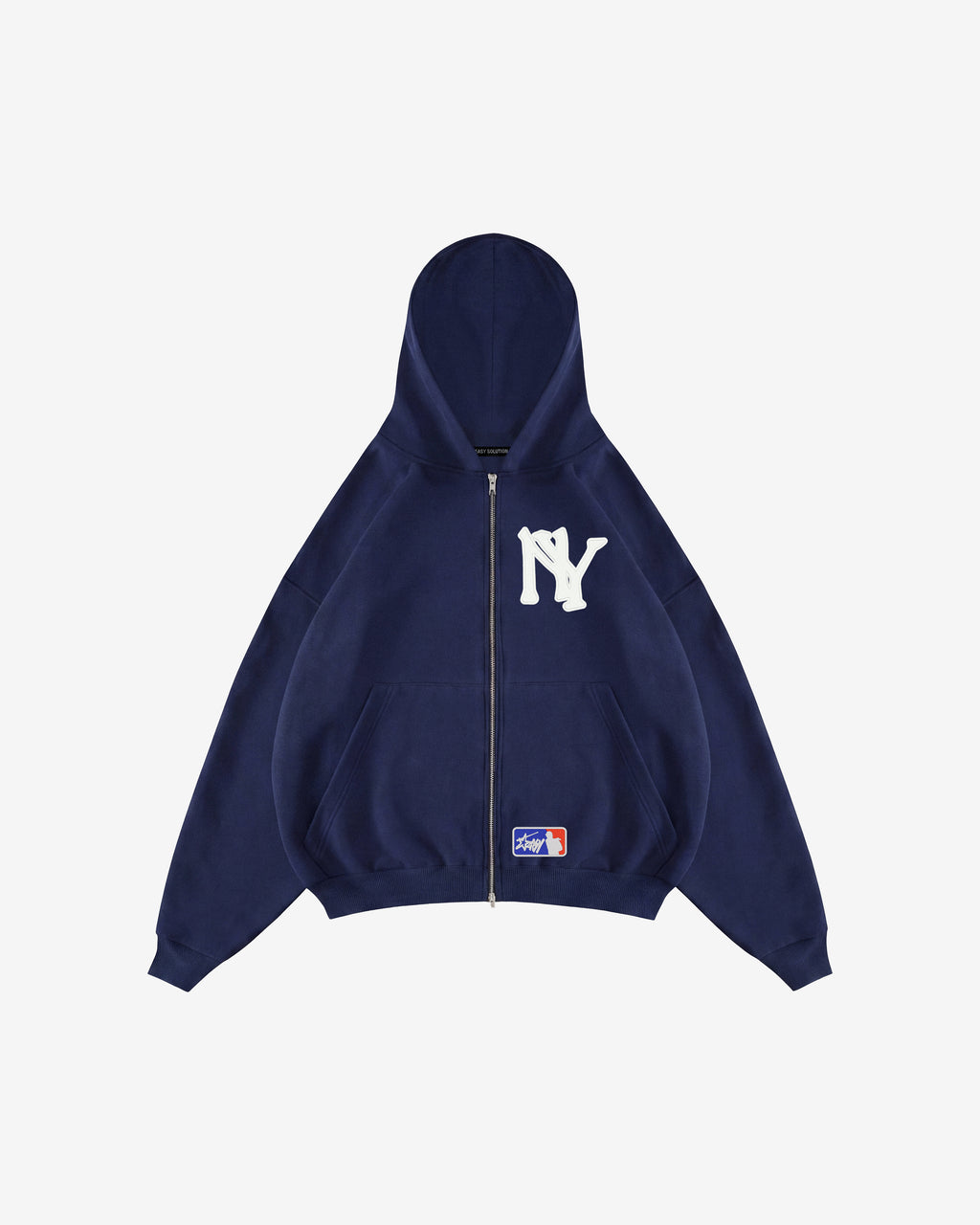 NEW YORK EMBROIDERED ZIPPED HOODIE