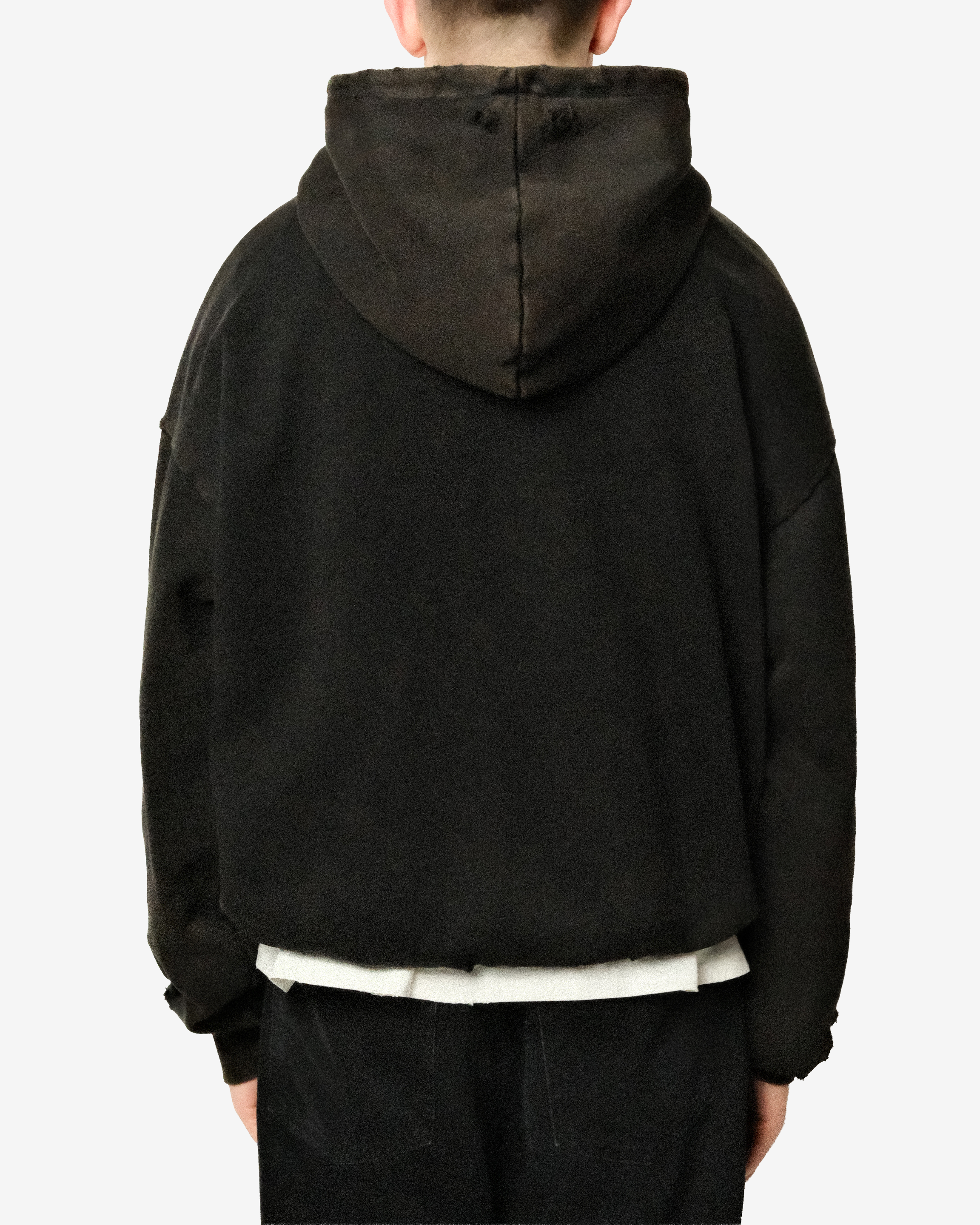 HEAVYWEIGHT FADED DISTRESSED HOODIE