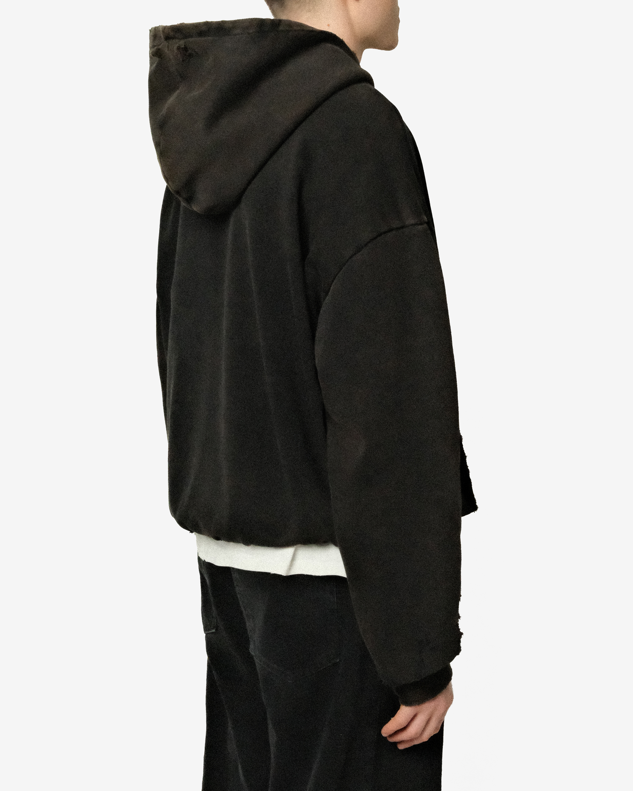 HEAVYWEIGHT FADED DISTRESSED HOODIE