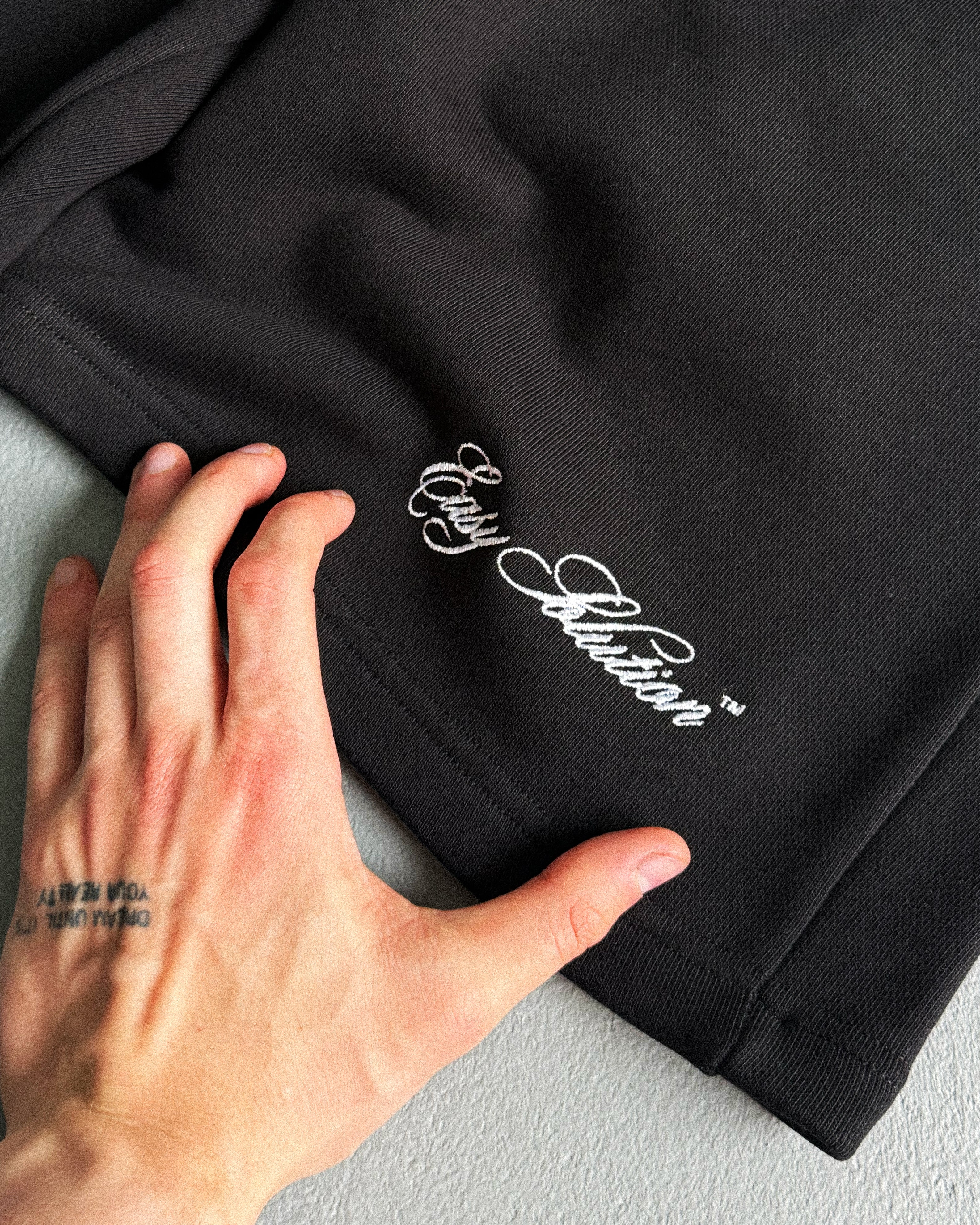 MINI LOGO EMBROIDERED COTTON SHORTS