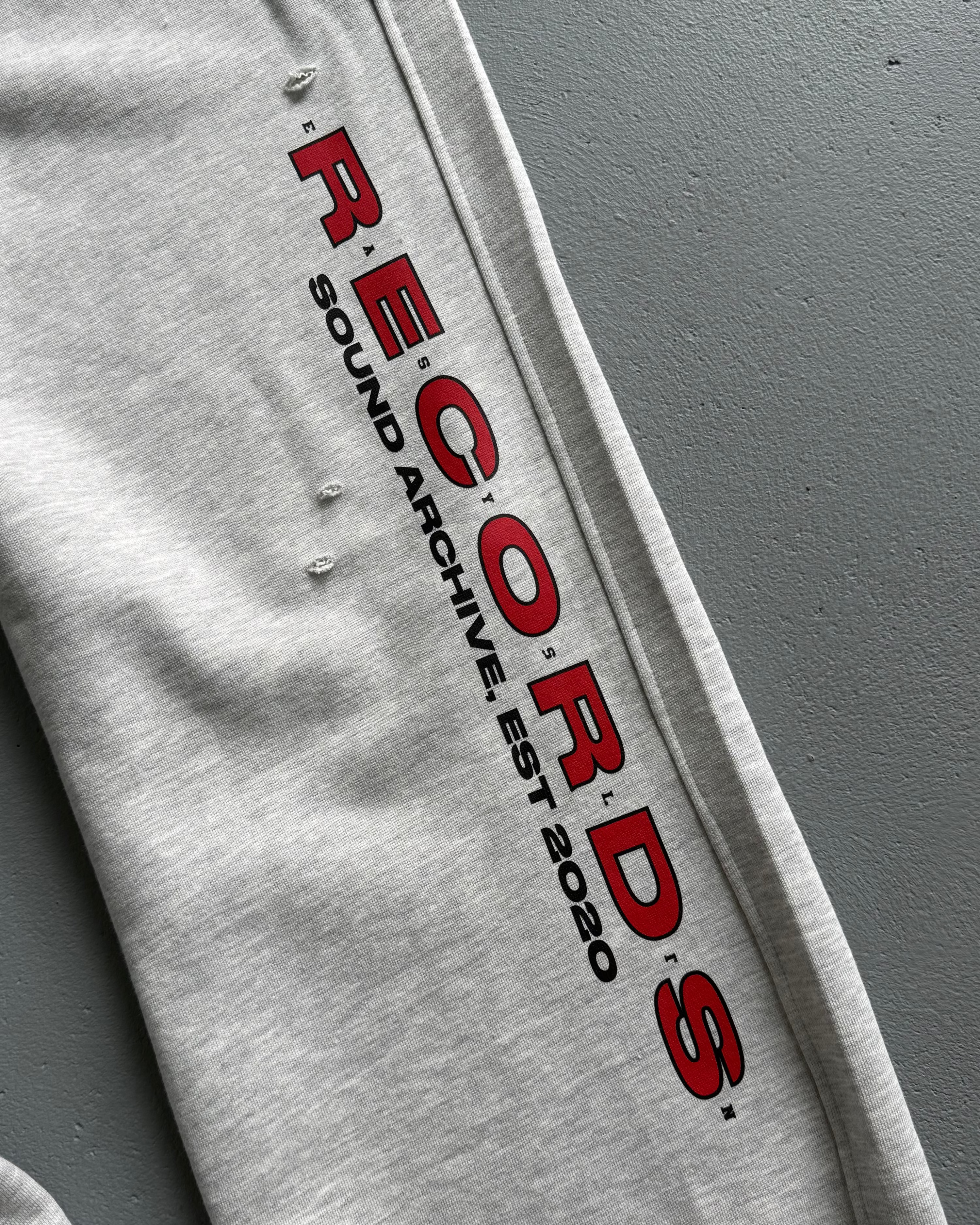 RECORDS DISTRESSED SWEATPANTS
