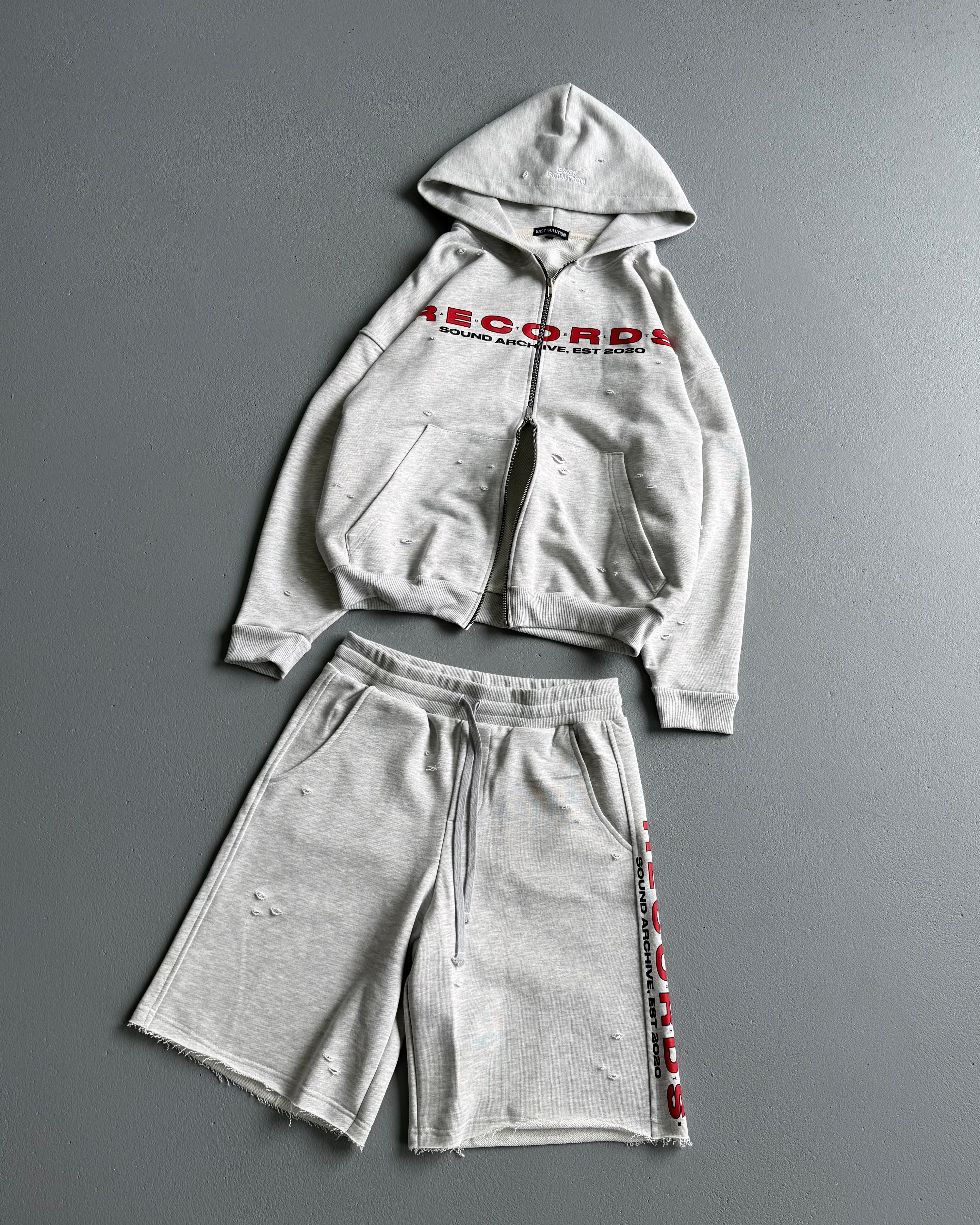 RECORDS DISTRESSED SHORTS