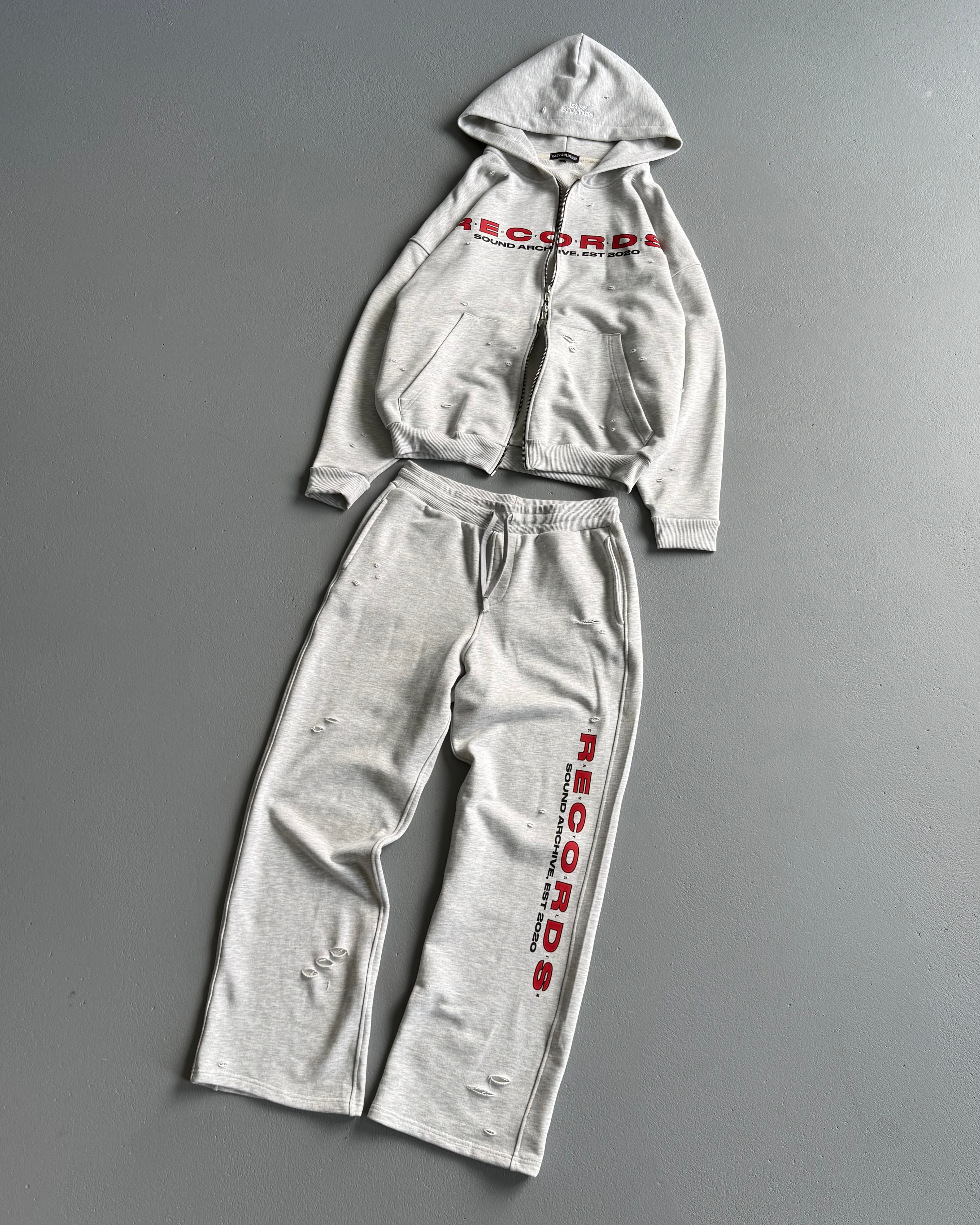 RECORDS DISTRESSED SWEATPANTS