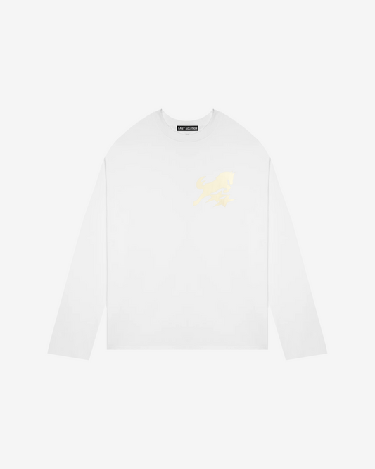 HORSE APPLIQUE CANVAS LONGSLEEVE