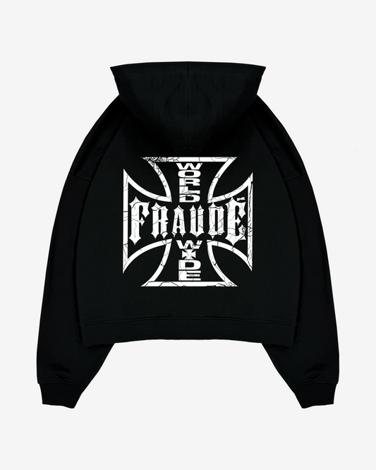 FRAUDÉ MALTESE CROSS ZIPPED HOODIE