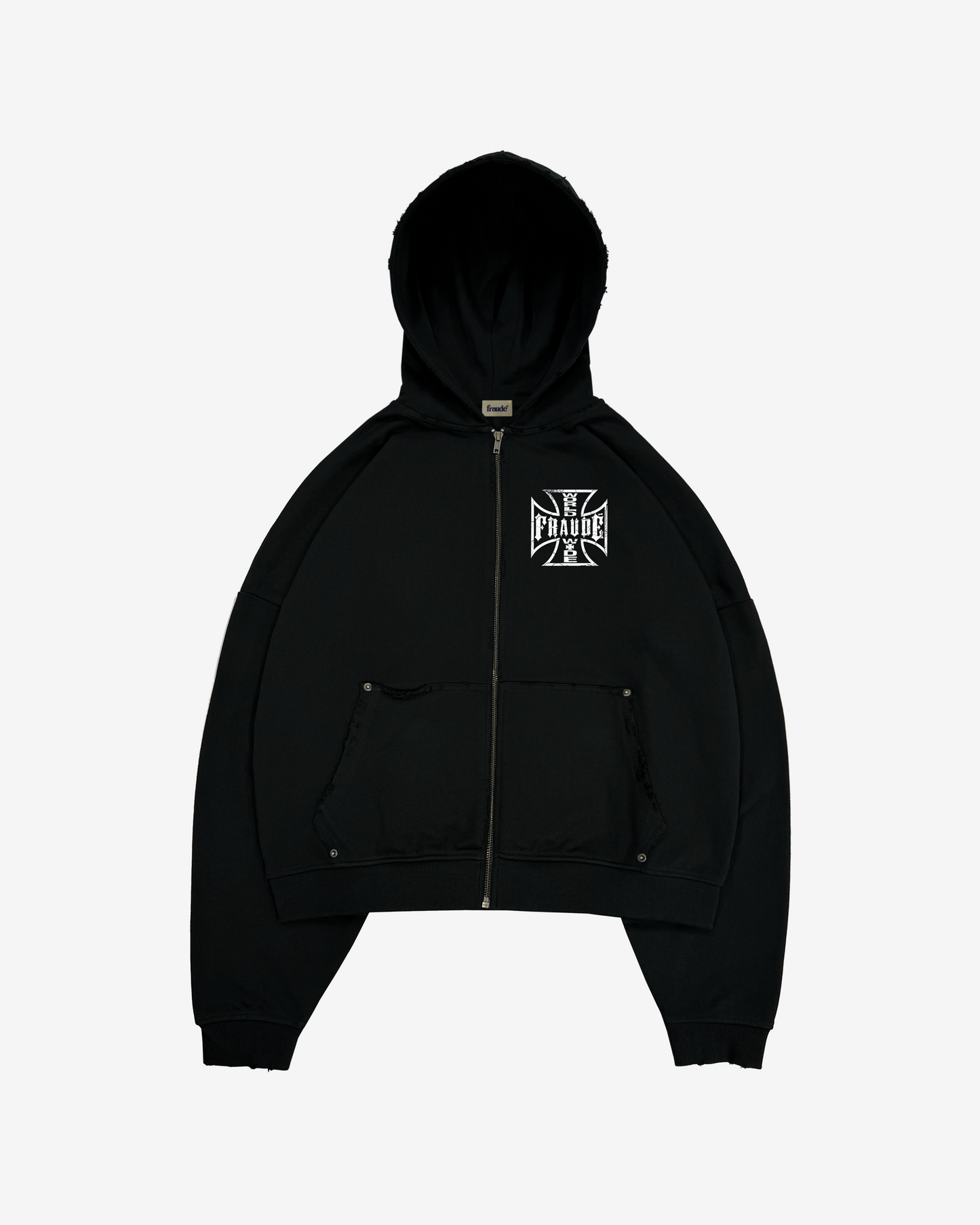 FRAUDÉ MALTESE CROSS ZIPPED HOODIE