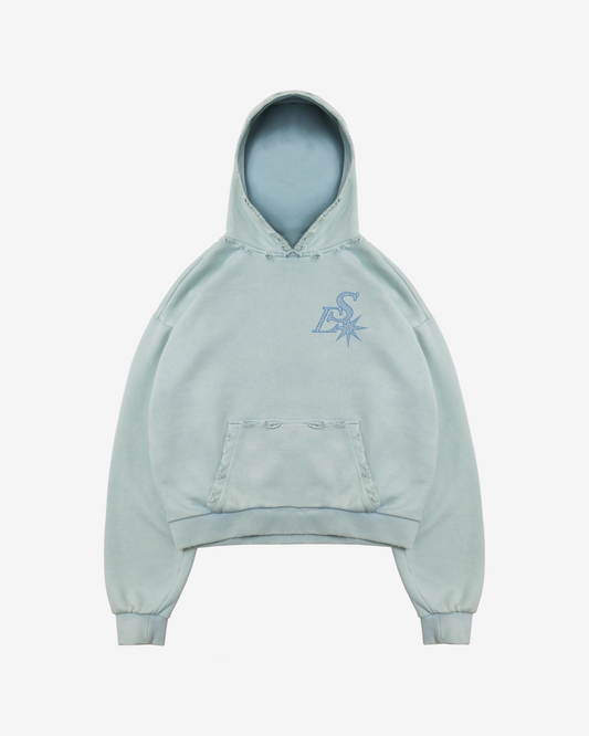 GRADIENT WASHED MINT HOODIE