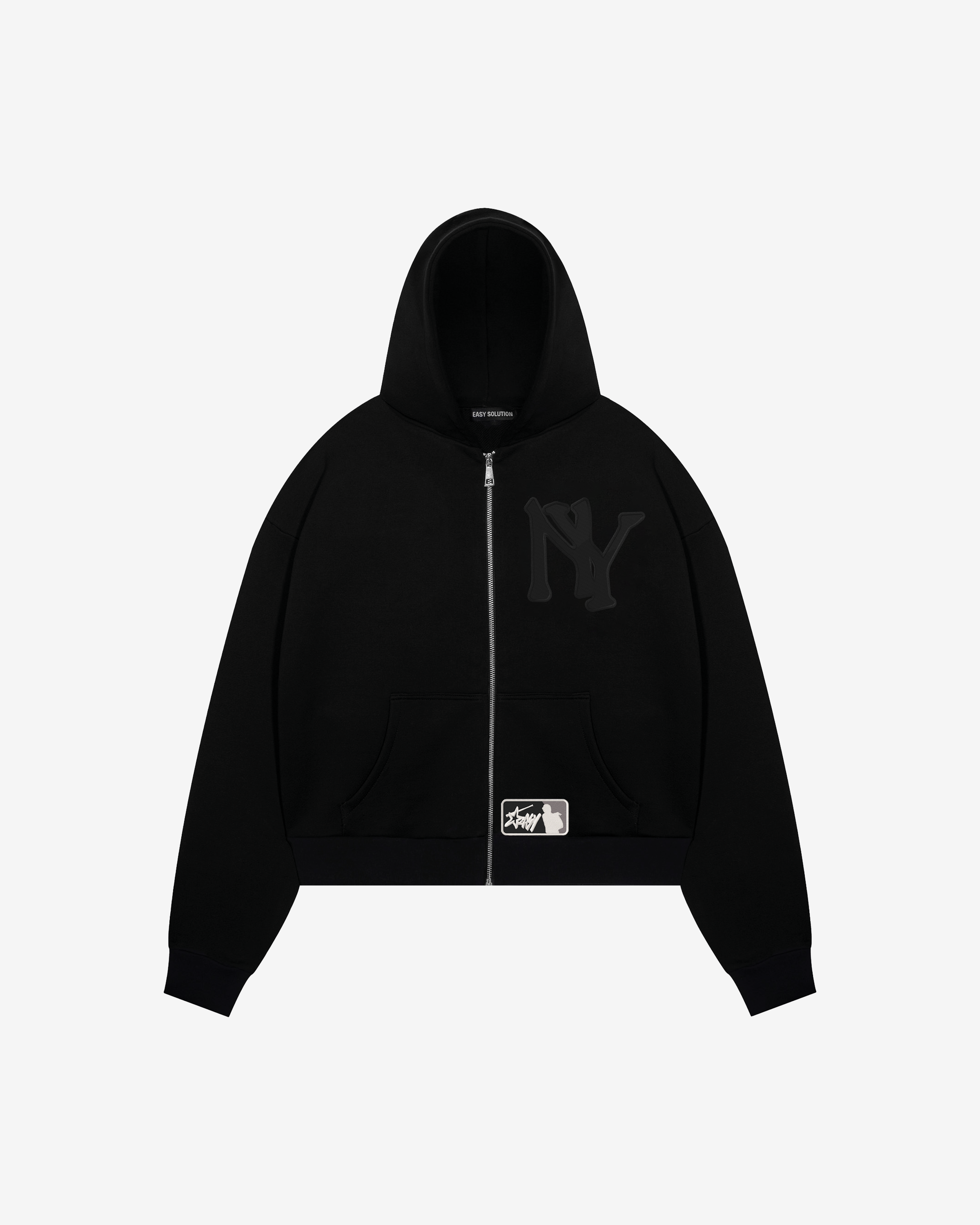 MLB EMBROIDERD BLACK EDITION ZIPPED HOODIE
