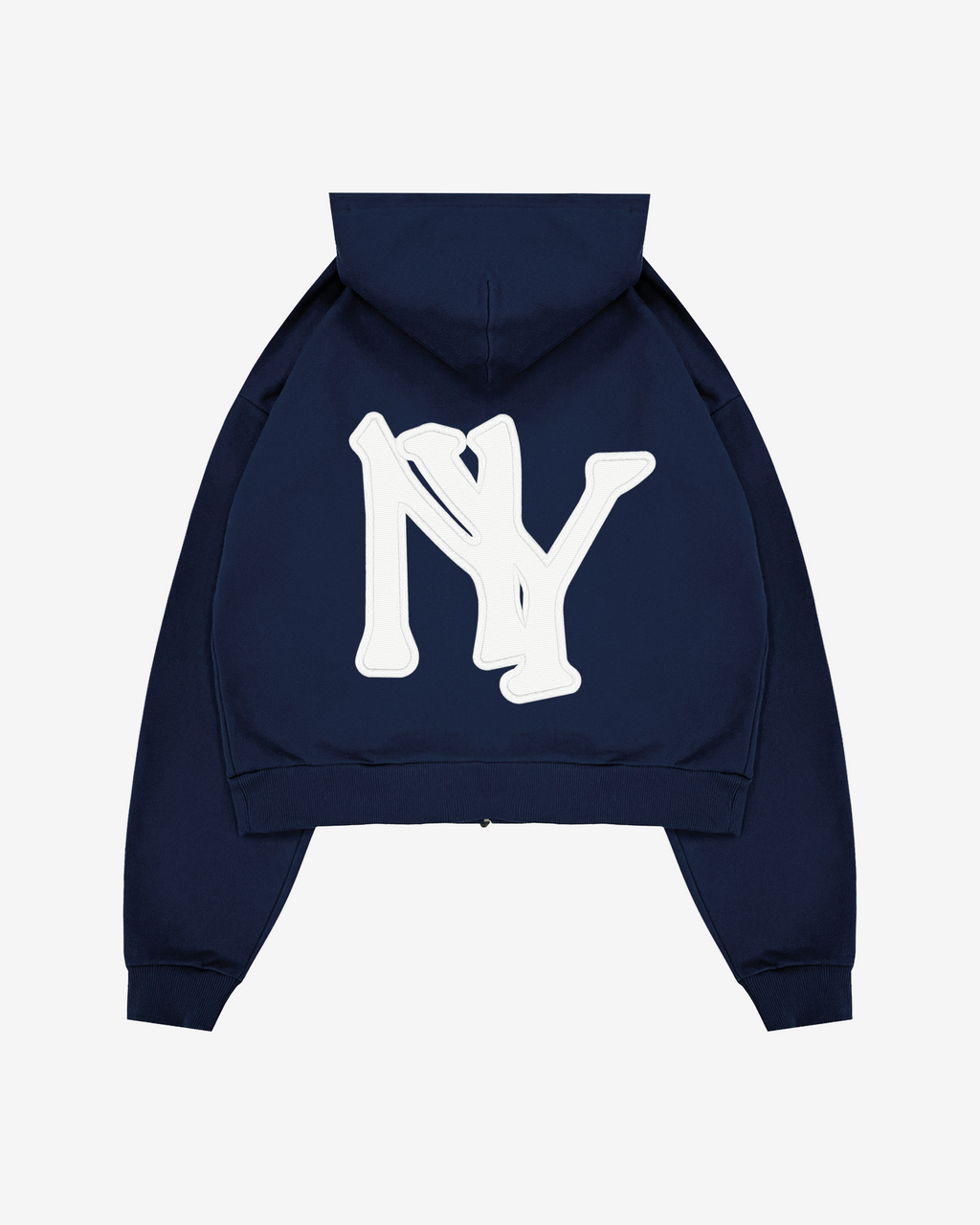NEW YORK EMBROIDERED ZIPPED HOODIE