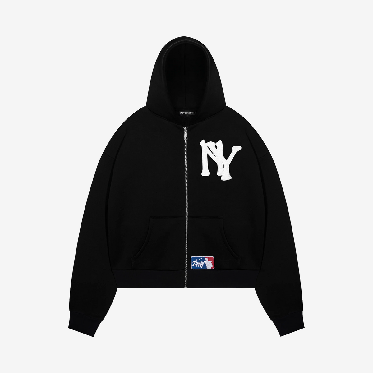 NEW YORK EMBROIDERED ZIPPED HOODIE