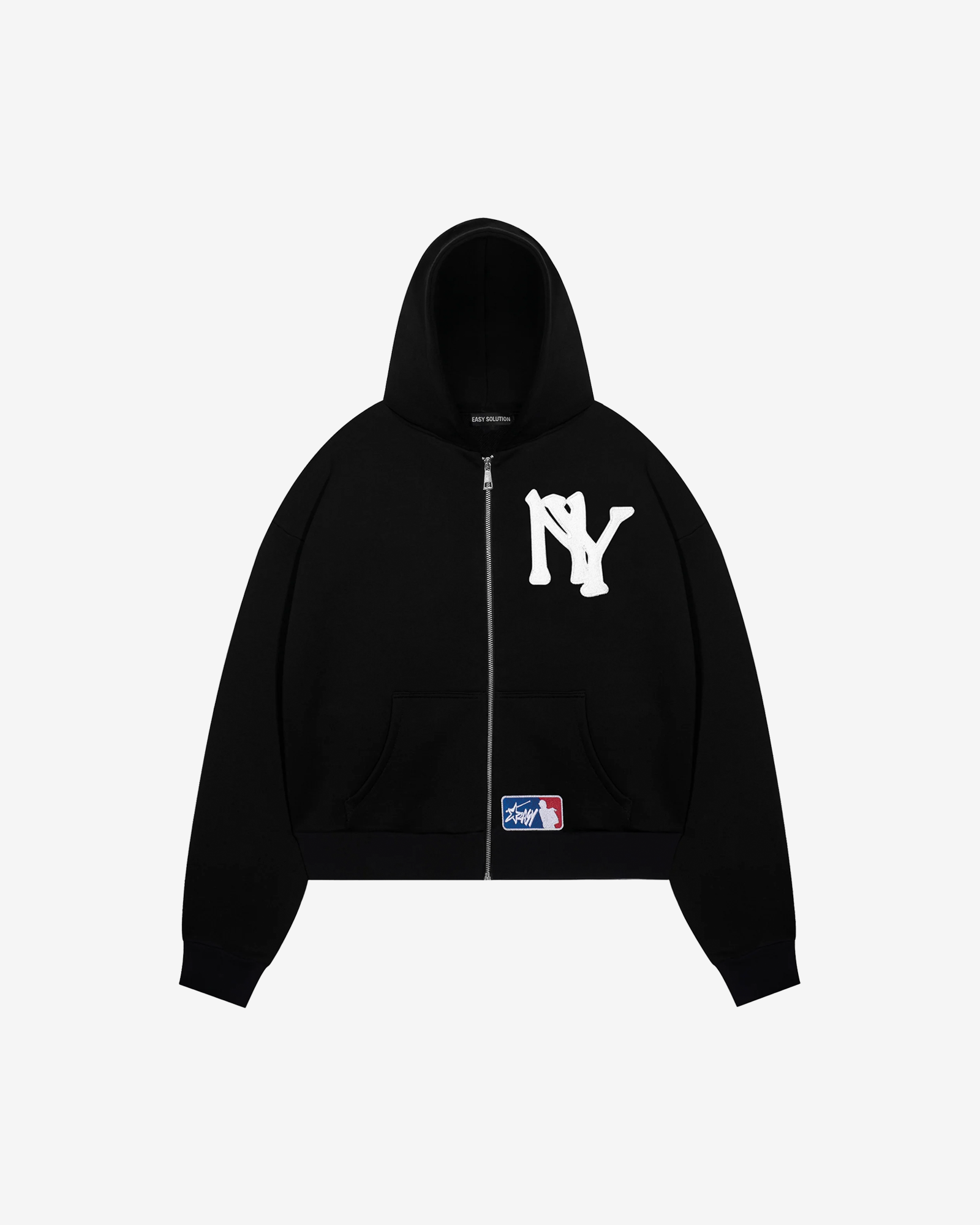 NEW YORK EMBROIDERED ZIPPED HOODIE