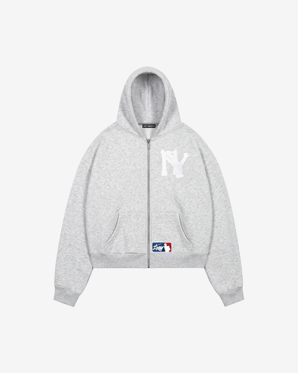NEW YORK EMBROIDERED ZIPPED HOODIE