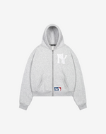 NEW YORK EMBROIDERED ZIPPED HOODIE