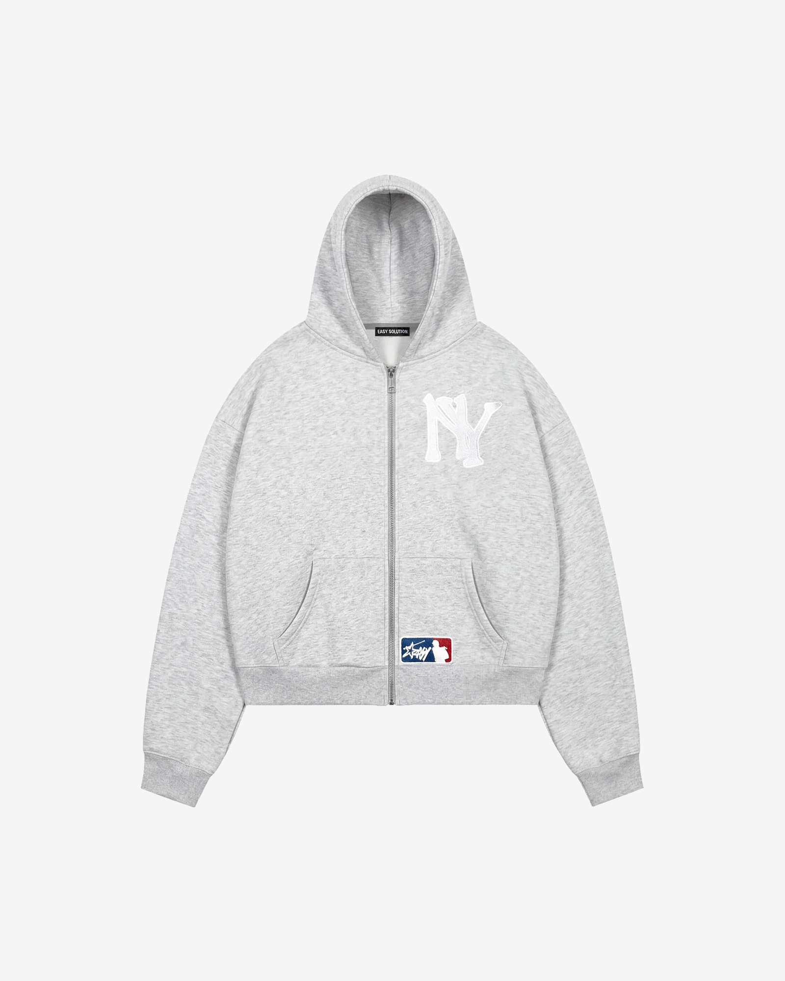 NEW YORK EMBROIDERED ZIPPED HOODIE