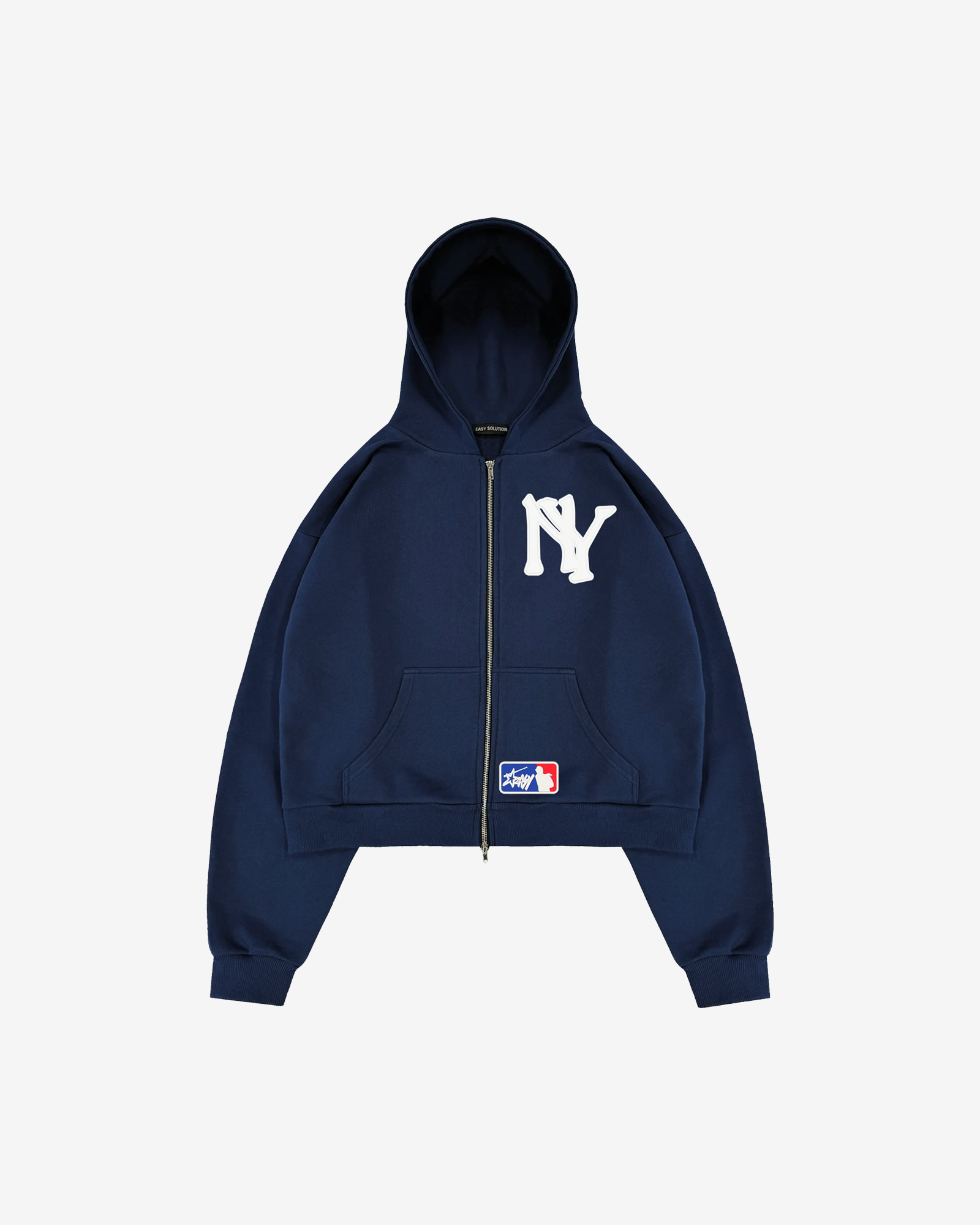NEW YORK EMBROIDERED ZIPPED HOODIE