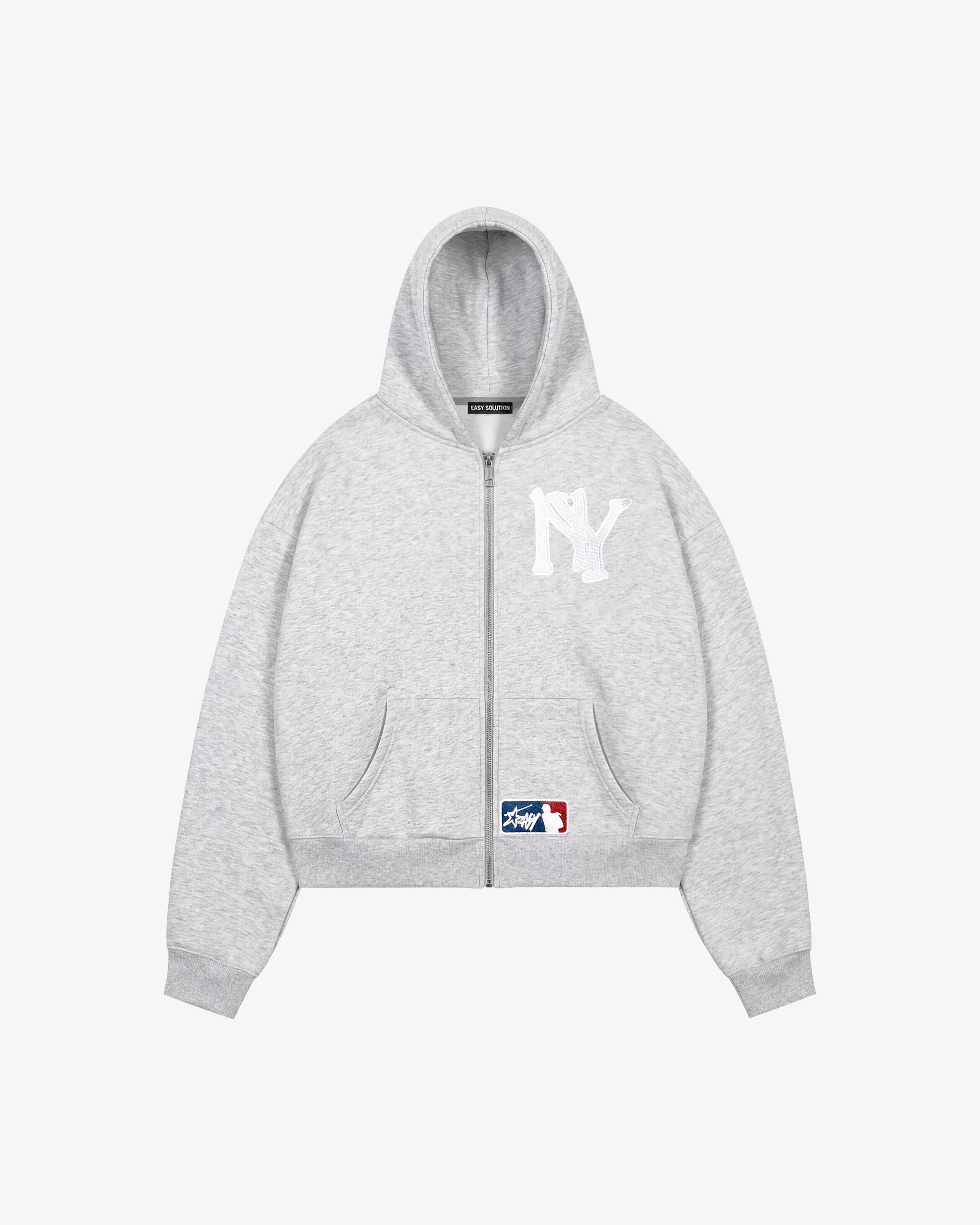 NEW YORK EMBROIDERED ZIPPED HOODIE