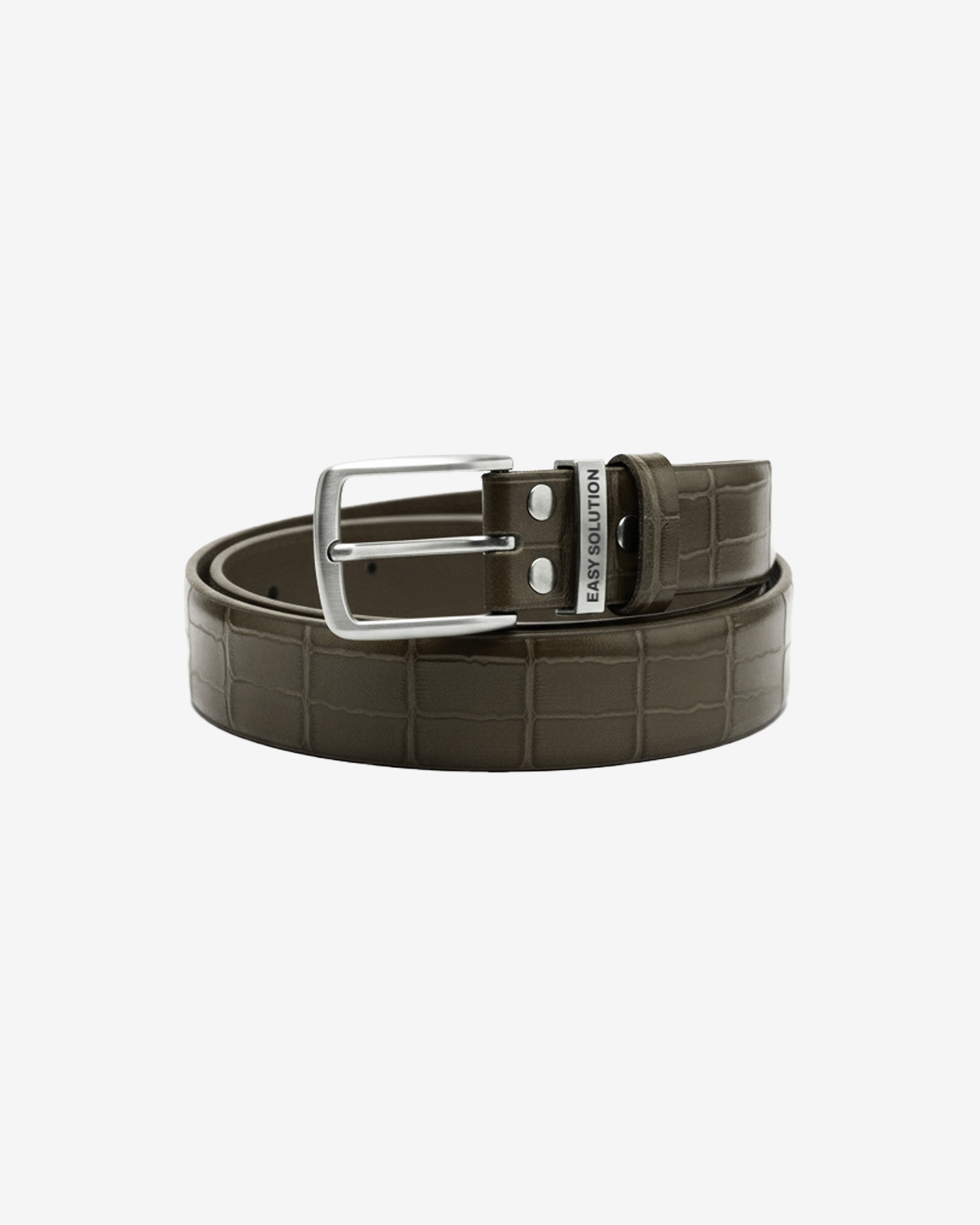 LEATHER CROCO BELT