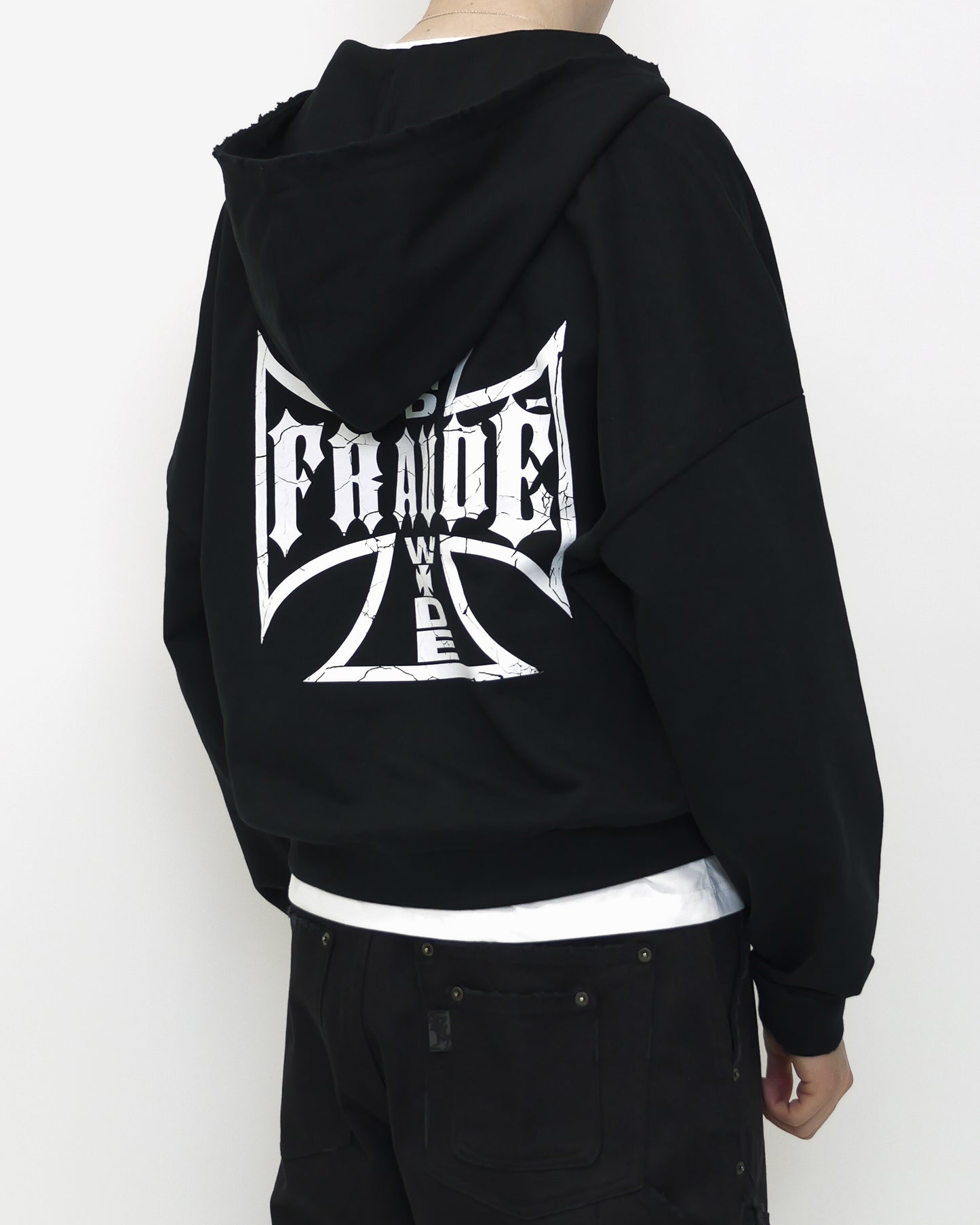 FRAUDÉ MALTESE CROSS ZIPPED HOODIE