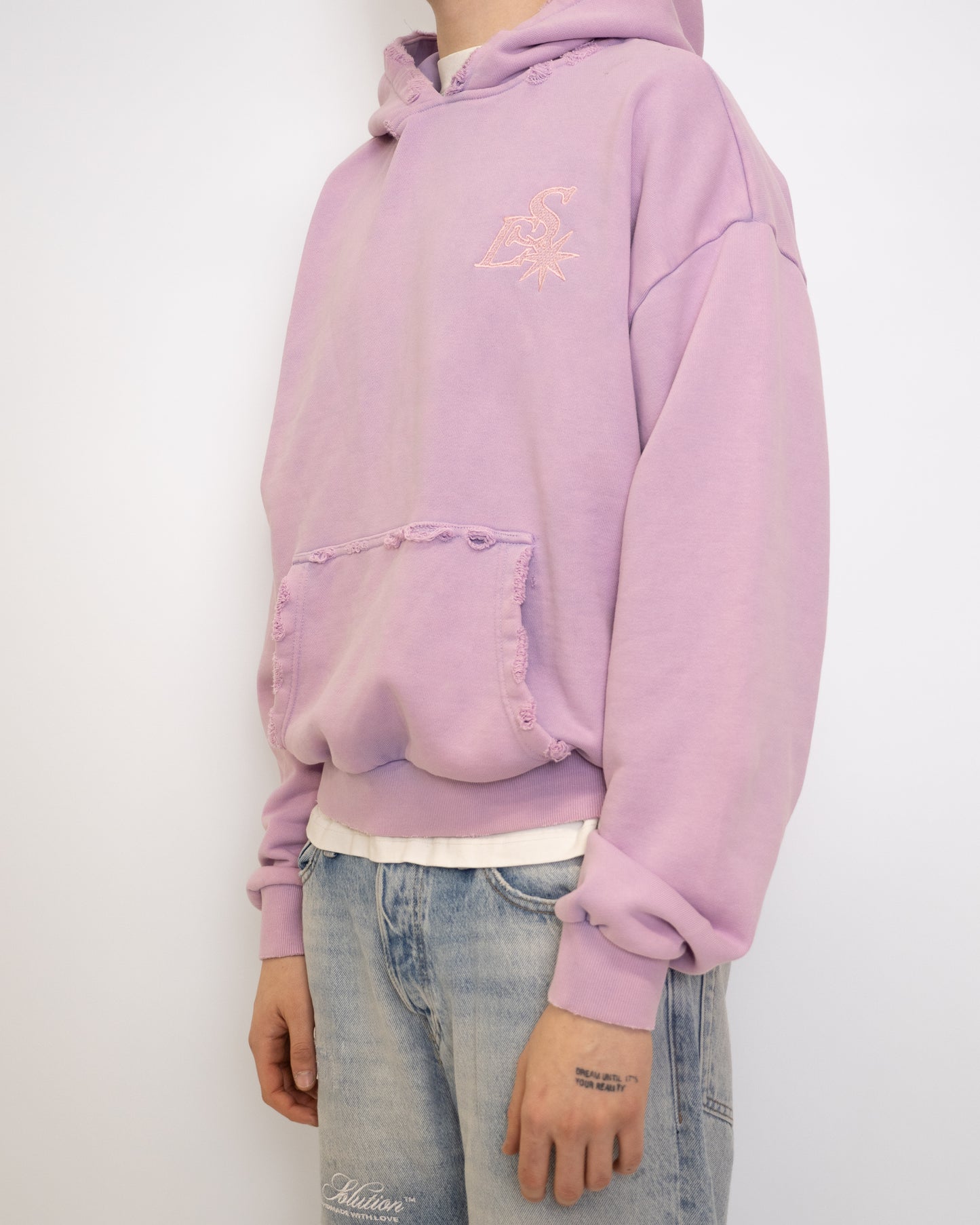 GRADIENT WASHED PINK HOODIE