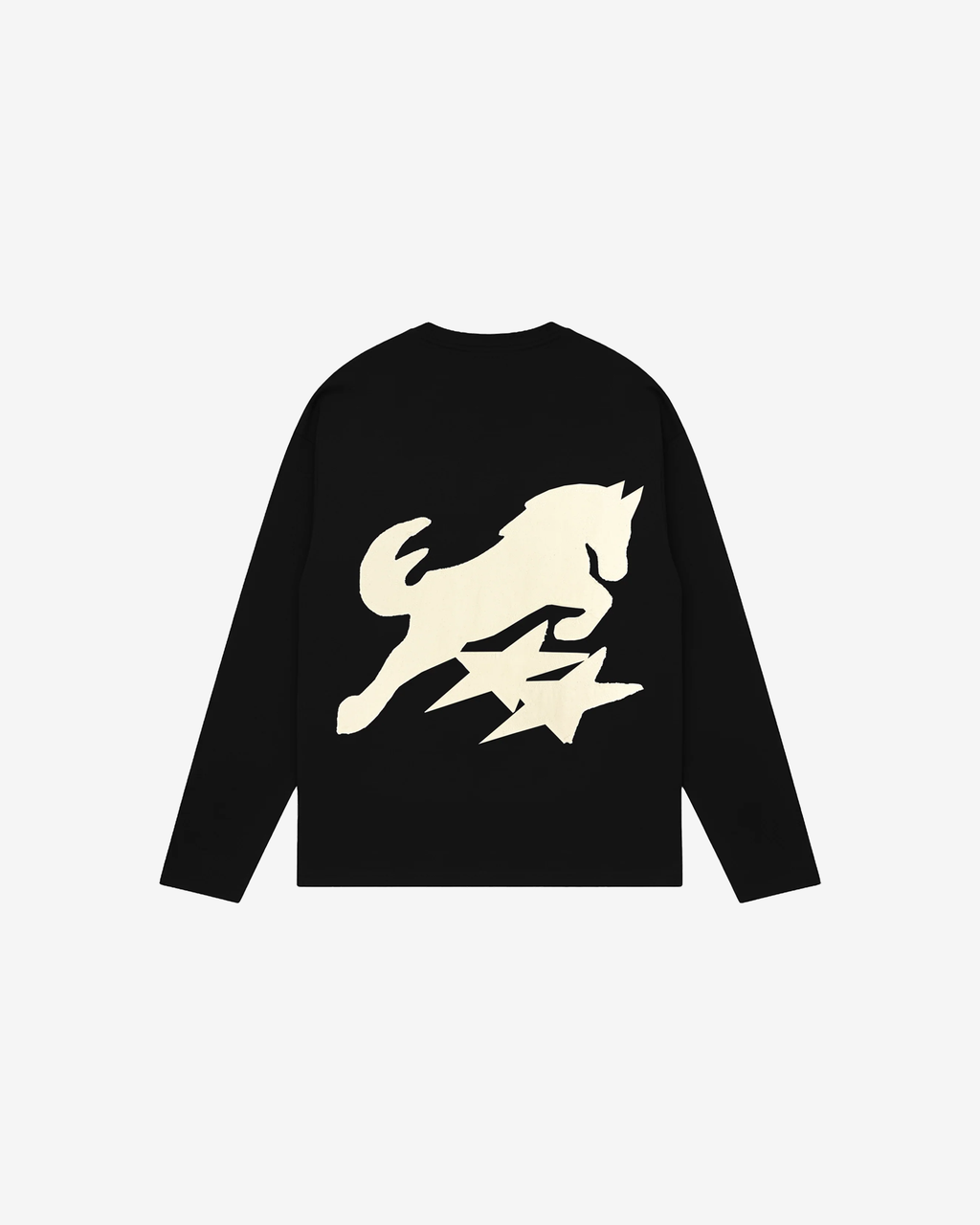 HORSE APPLIQUE CANVAS LONGSLEEVE