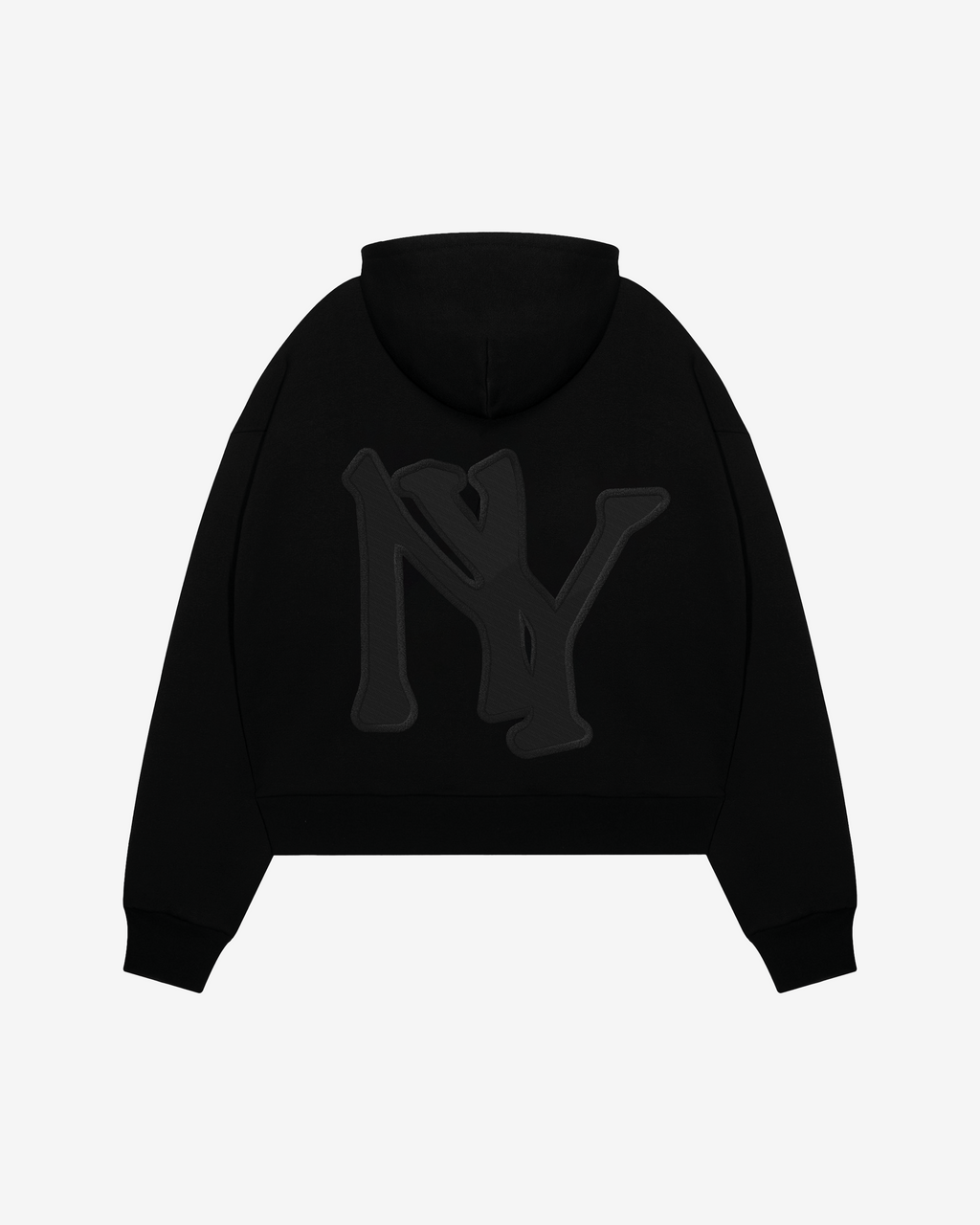 NEW YORK EMBROIDERD BLACK EDITION ZIPPED HOODIE